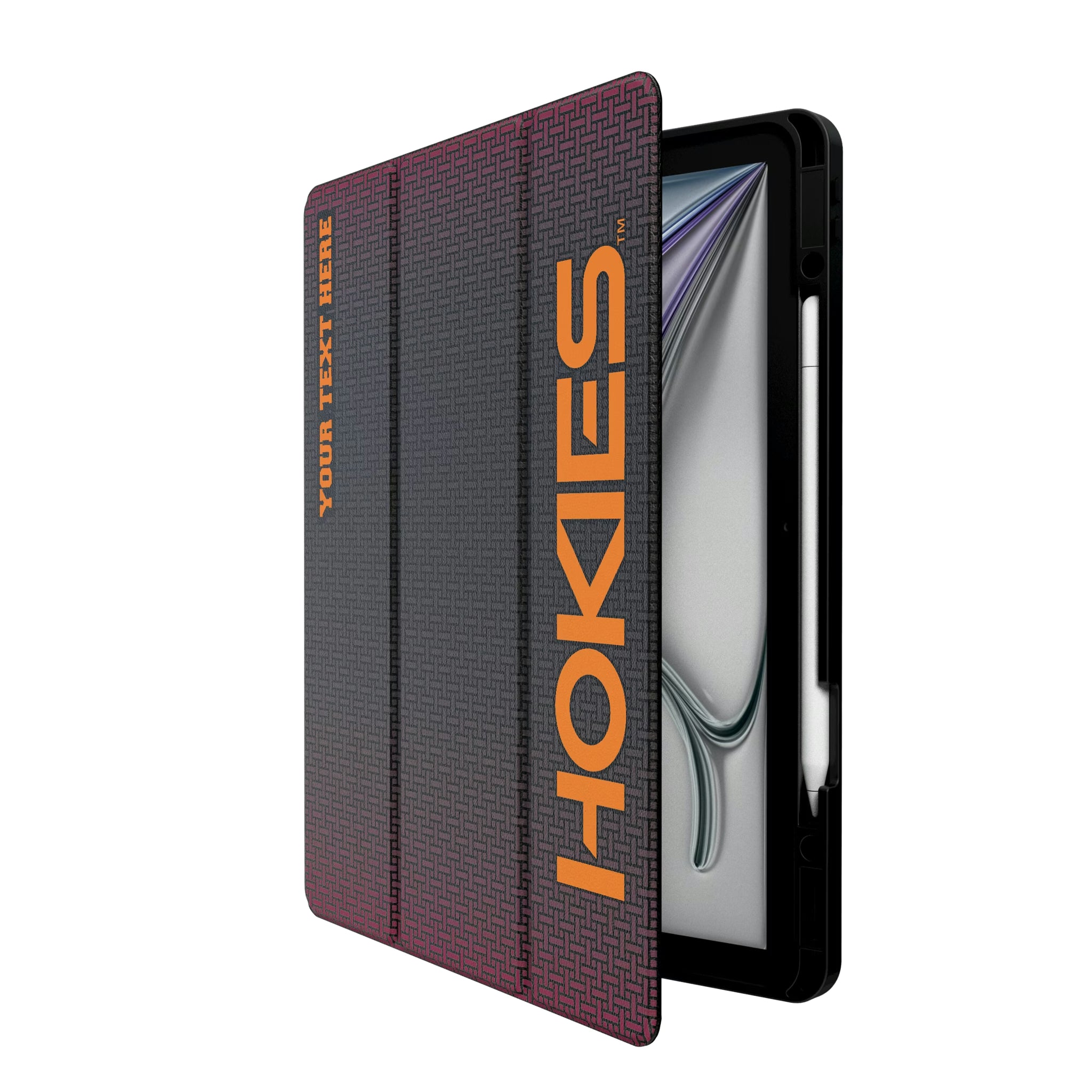 Virginia Tech Hokies Personalized Linen iPad Tablet Case for Apple iPad