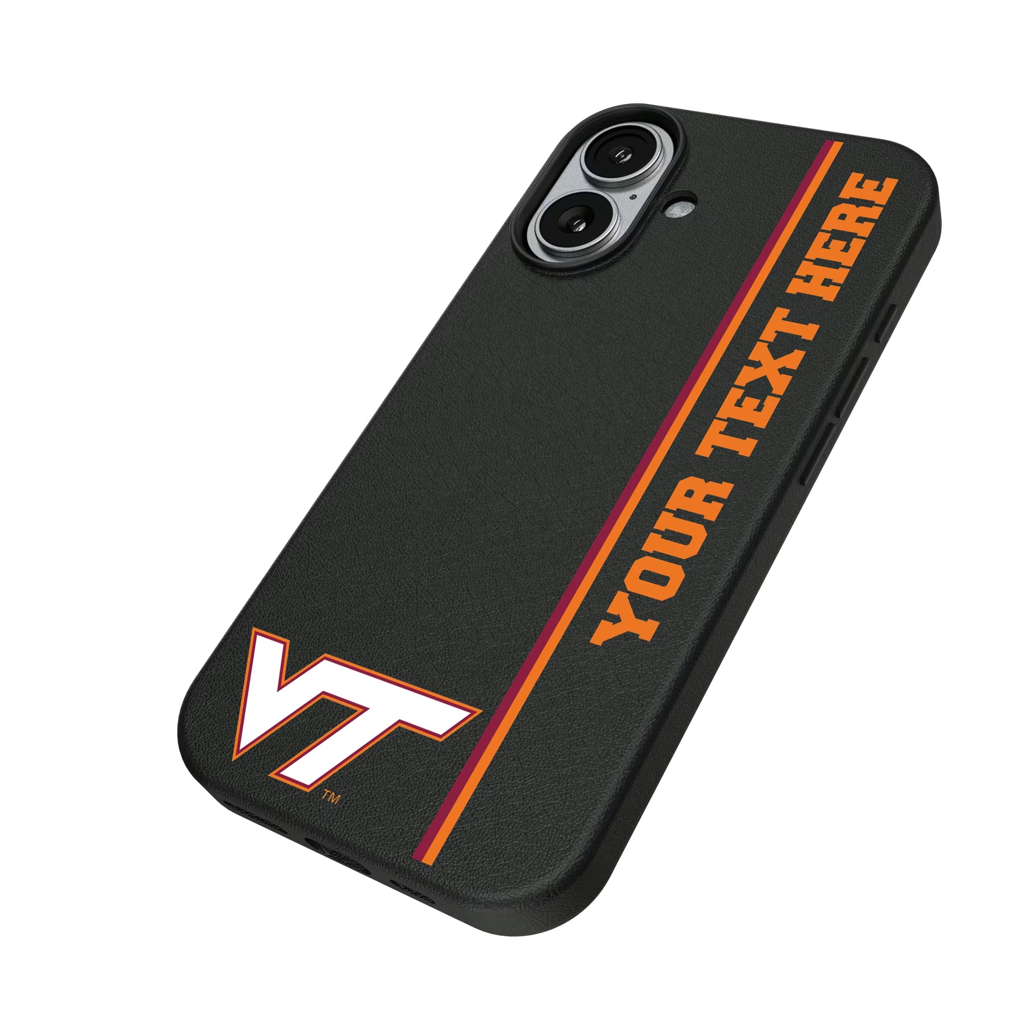 Virginia Tech Hokies Personalized Sidebard iPhone MagSafe Compatible Phone Case for Apple iPhone - Isometric View#Device_iPhone 17