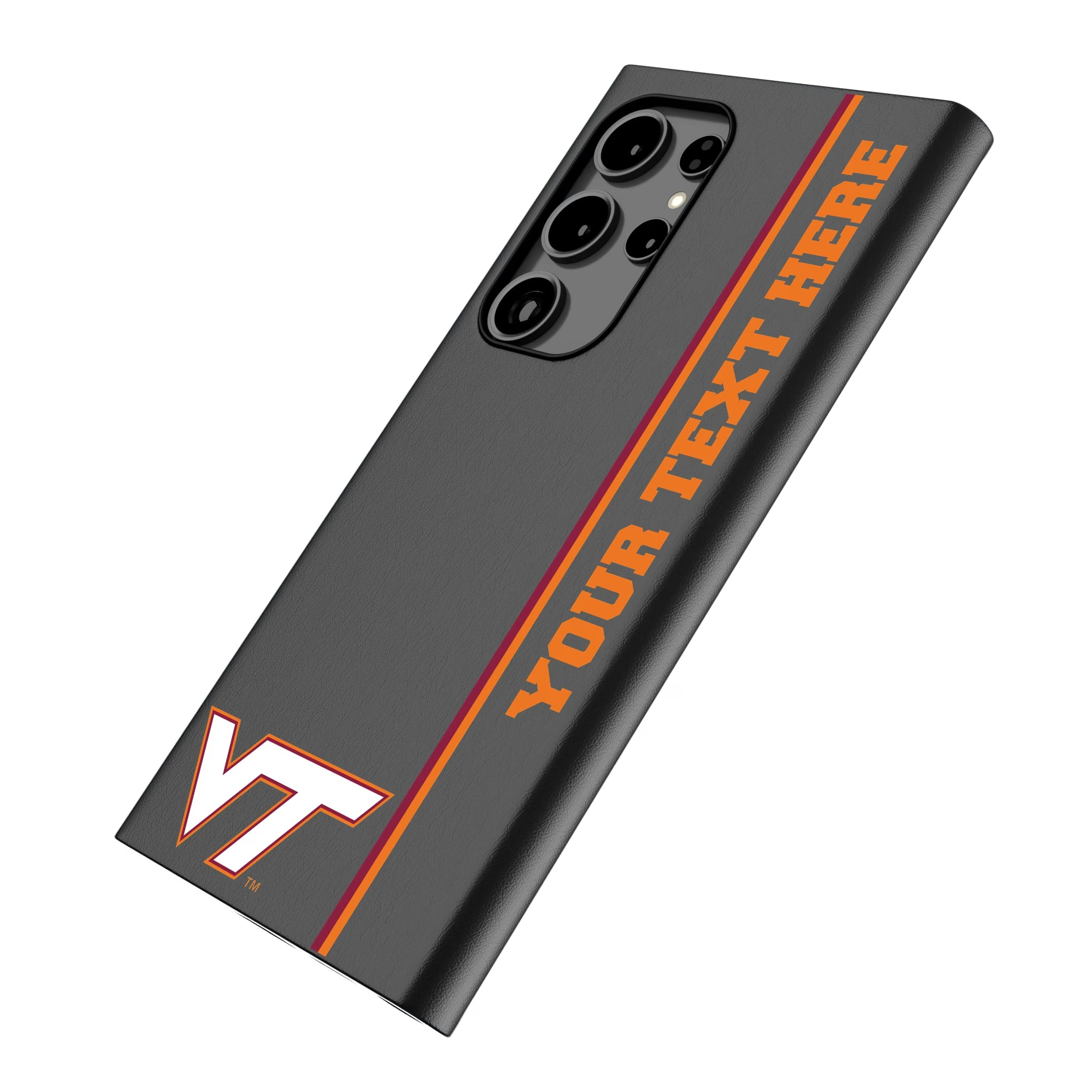 Virginia Tech Hokies Personalized Sidebard Galaxy MagSafe Compatible Phone Case for Samsung Galaxy - Isometric View