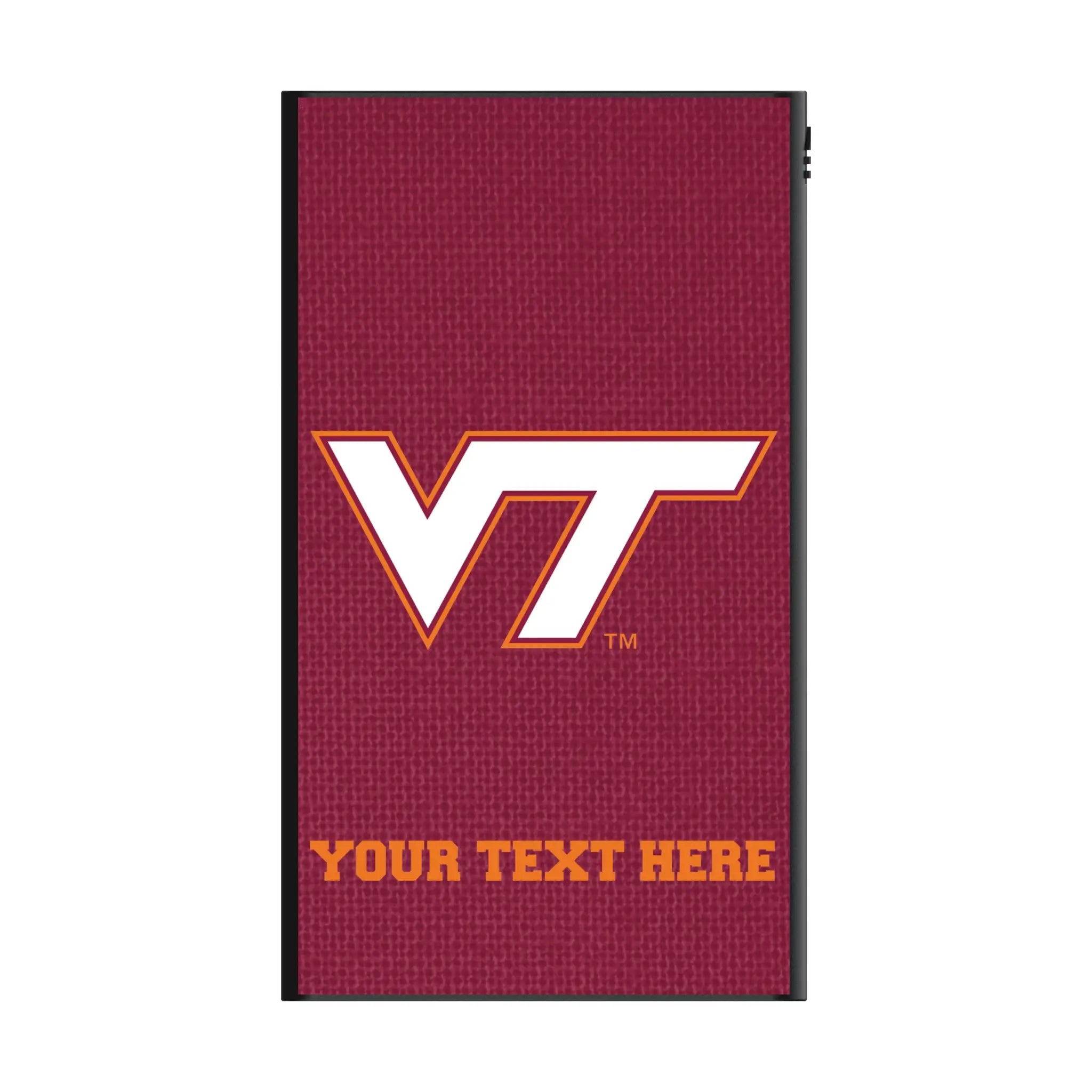 Virginia Tech Hokies Personalized Solid 5000mAh Flat Power Bank