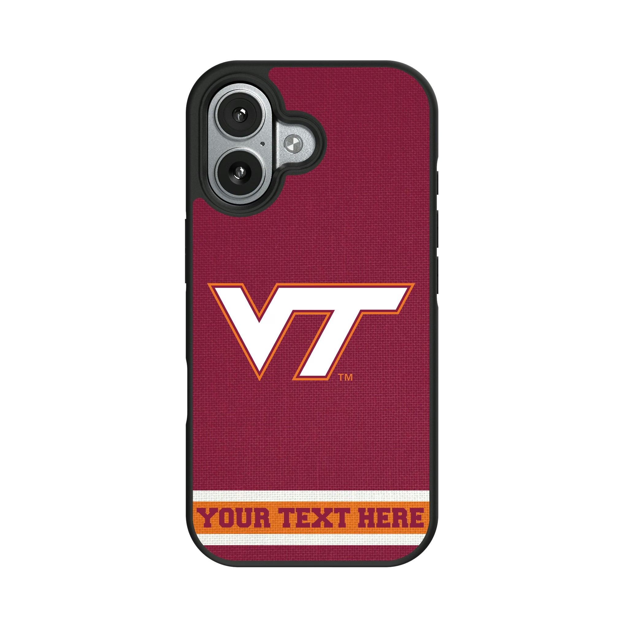 Virginia Tech Hokies Personalized Stripe iPhone Bump Phone Case for Apple iPhone#Device_iPhone 17