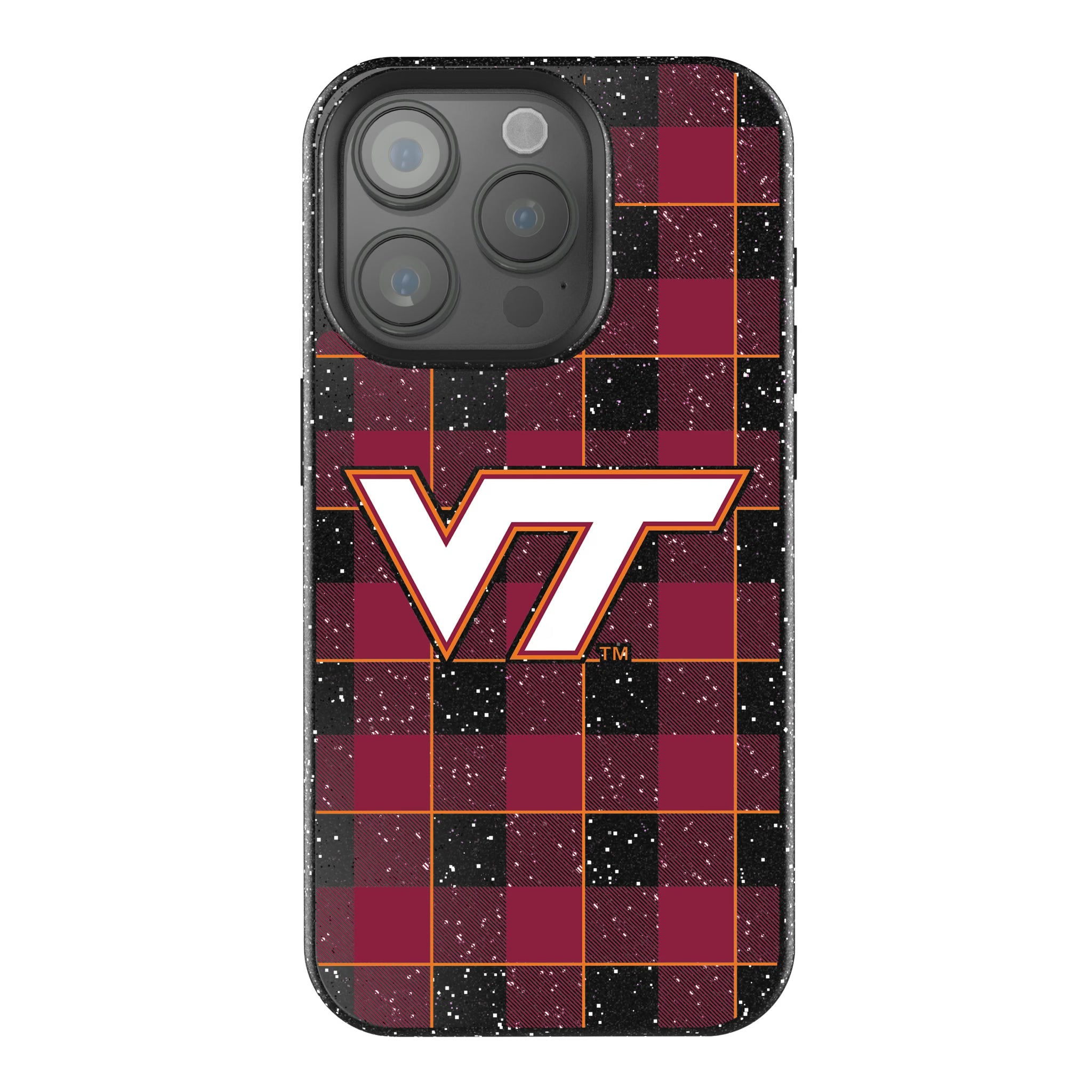 Virginia Tech Hokies Plaid iPhone Bling Phone Case for Apple iPhone