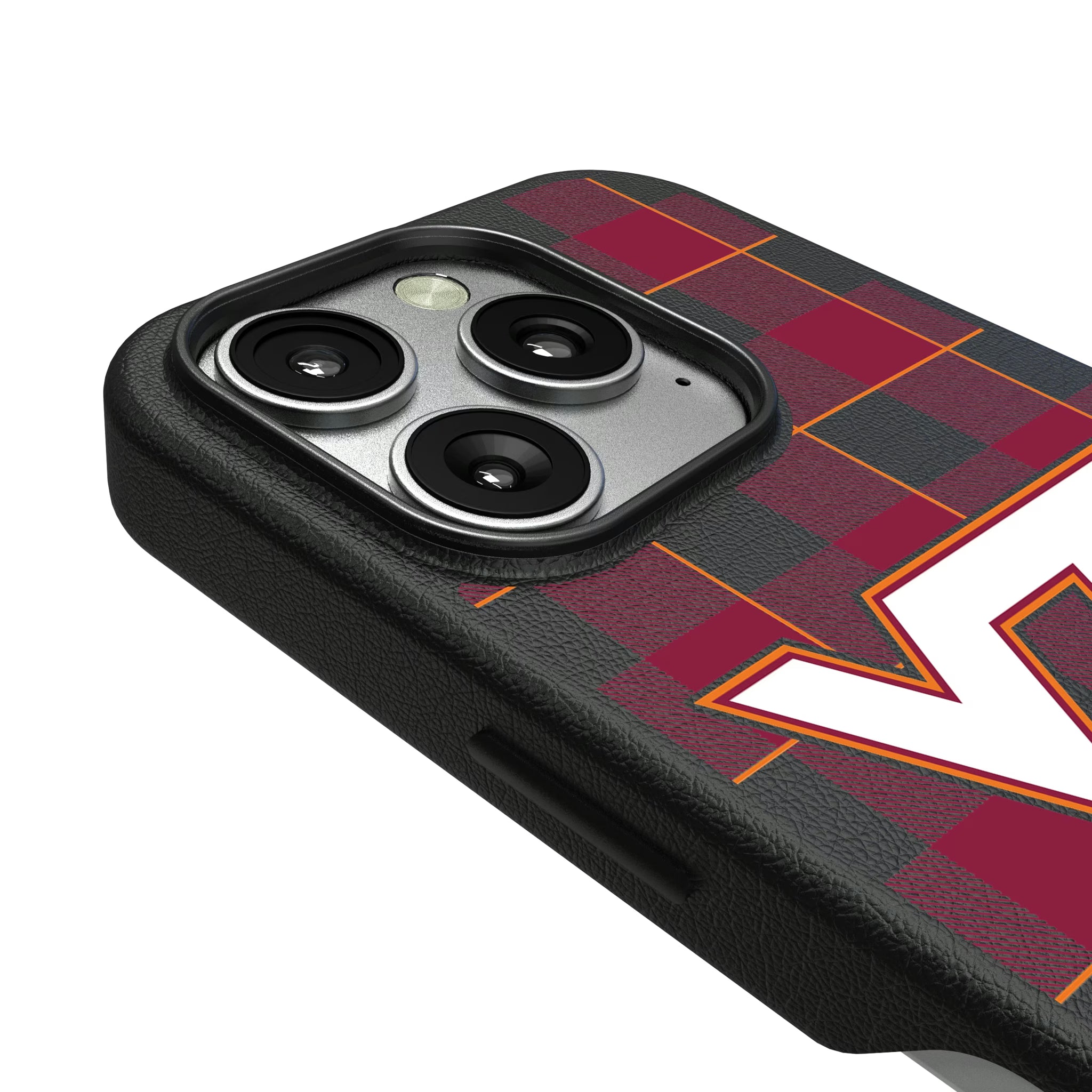 Virginia Tech Hokies Plaid iPhone MagSafe Compatible Phone Case for Apple iPhone - Detail