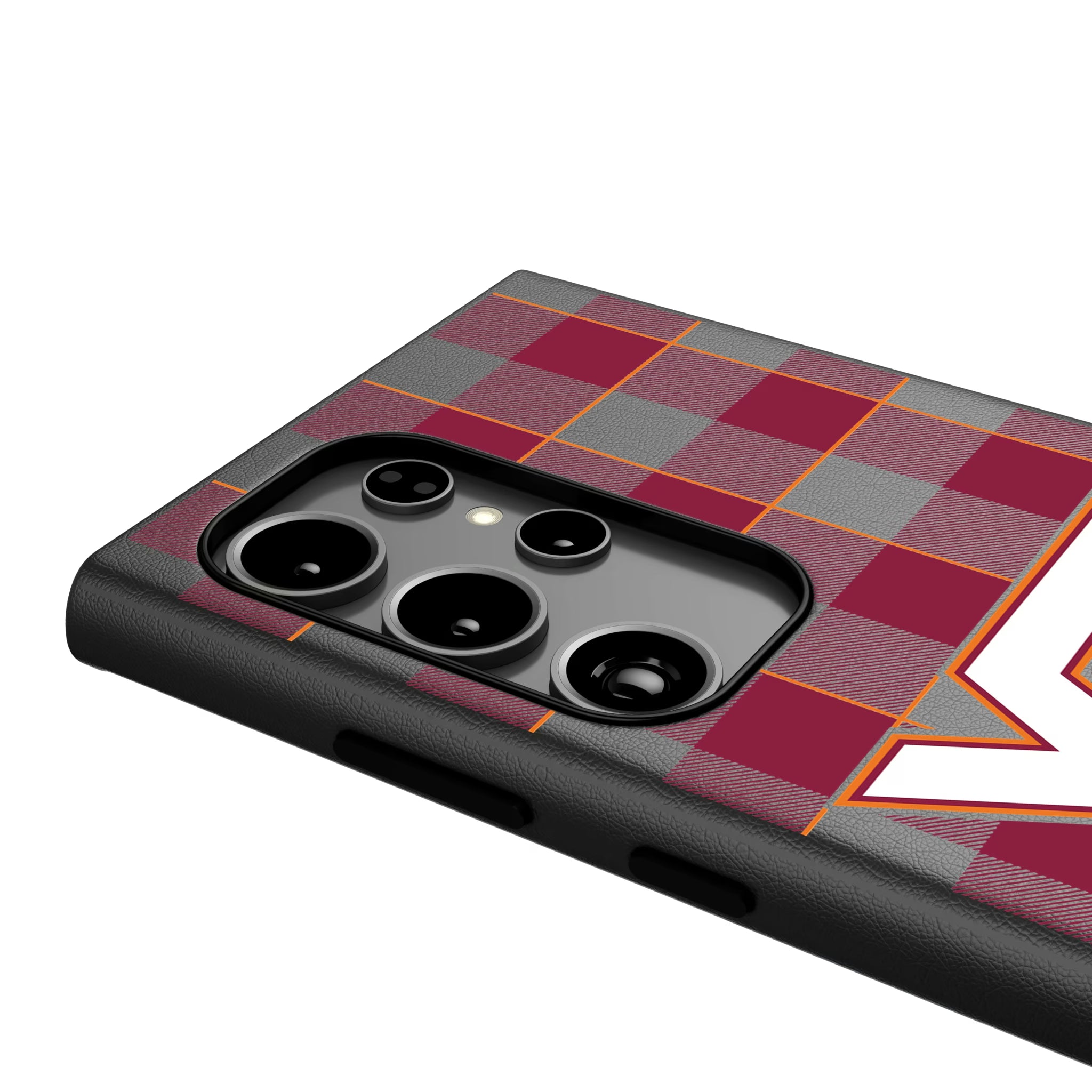 Virginia Tech Hokies Plaid Galaxy MagSafe Compatible Phone Case for Samsung Galaxy - Detail