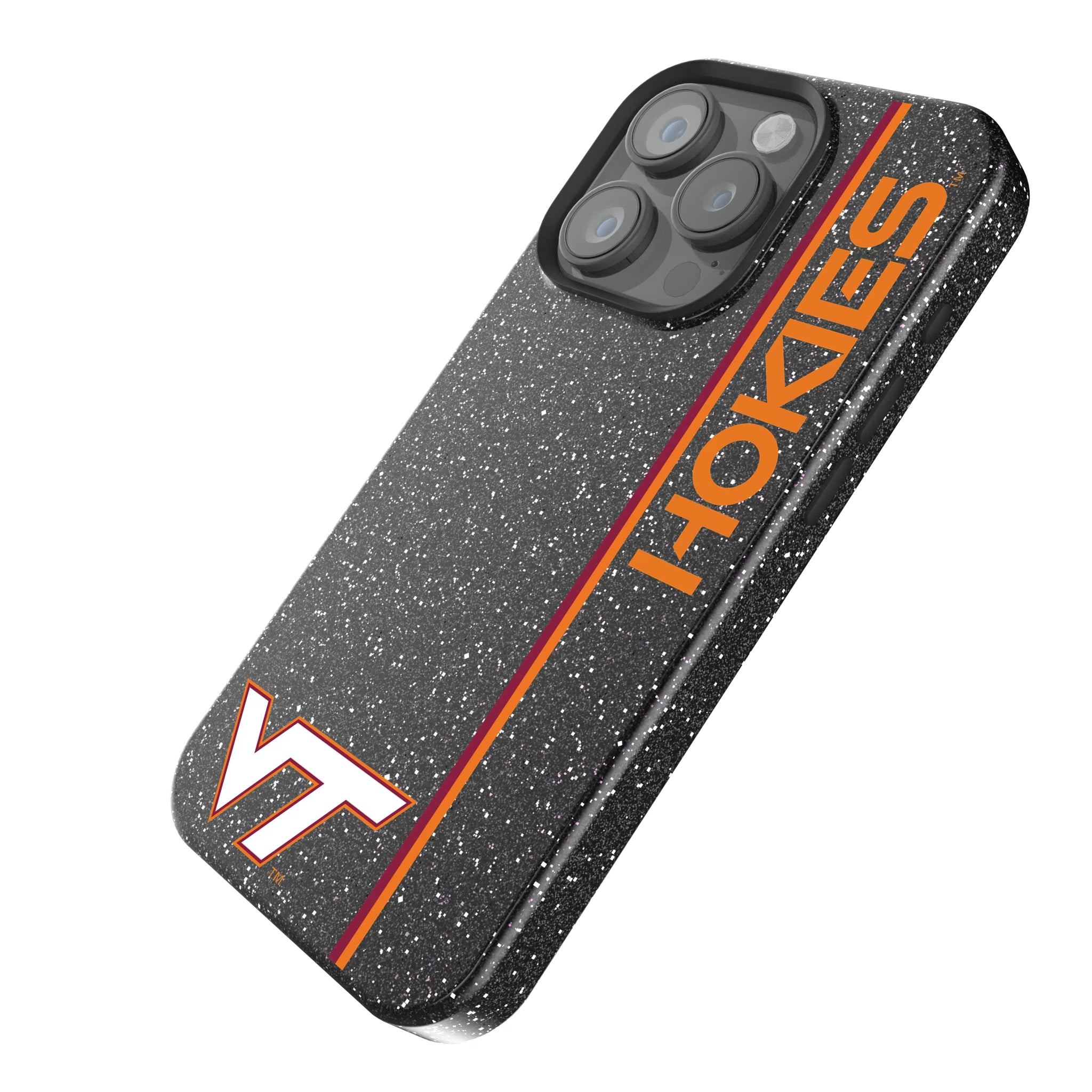 Virginia Tech Hokies Sidebar iPhone Bling Phone Case for Apple iPhone - Isometric View