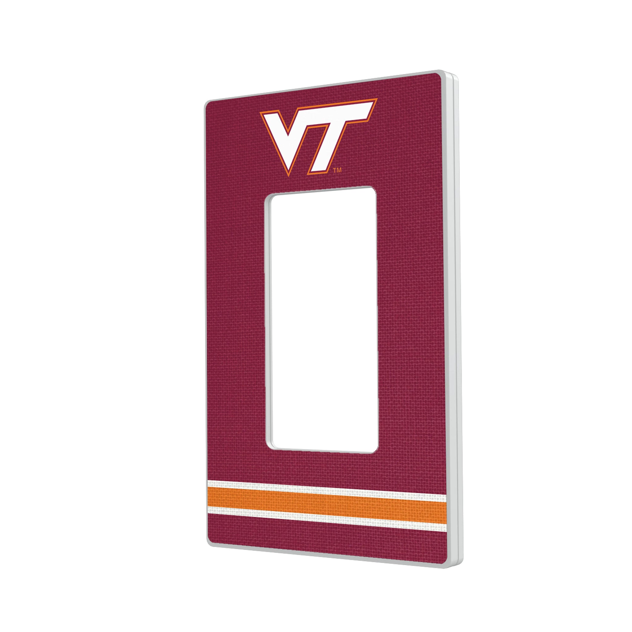Virginia Tech Hokies Stripe Hidden-Screw Light Switch Plate#Style_Single Rocker