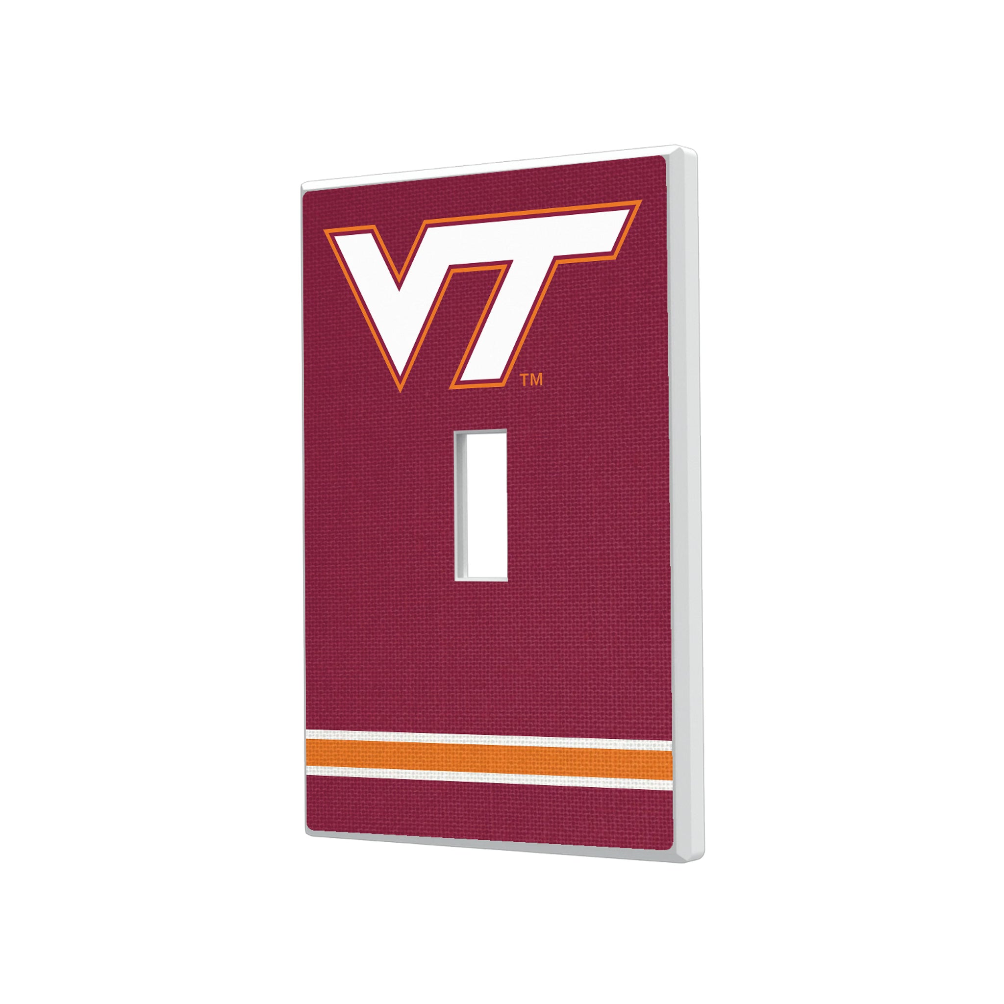 Virginia Tech Hokies Stripe Hidden-Screw Light Switch Plate#Style_Single Toggle