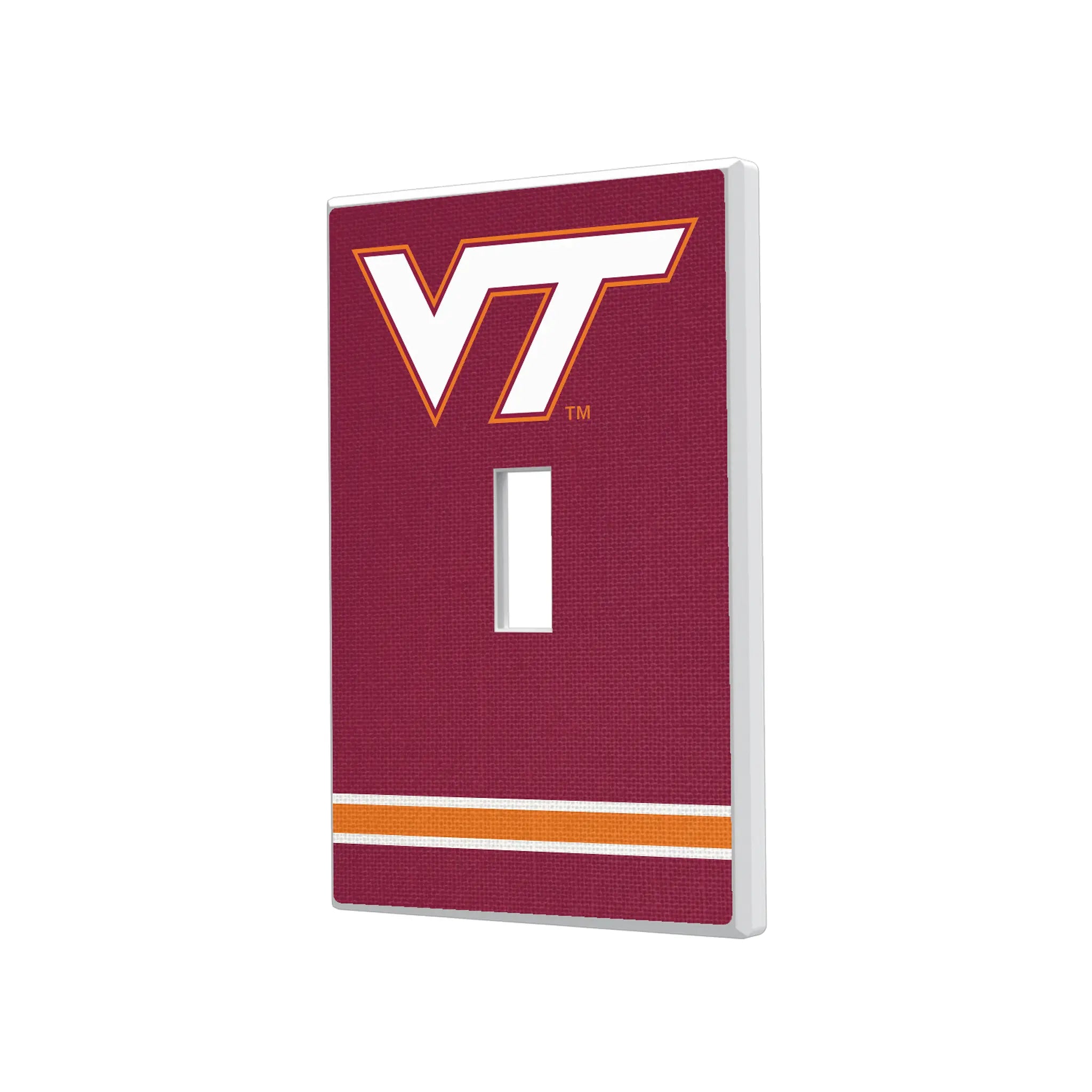 Virginia Tech Hokies Stripe Hidden-Screw Light Switch Plate#Style_Single Toggle