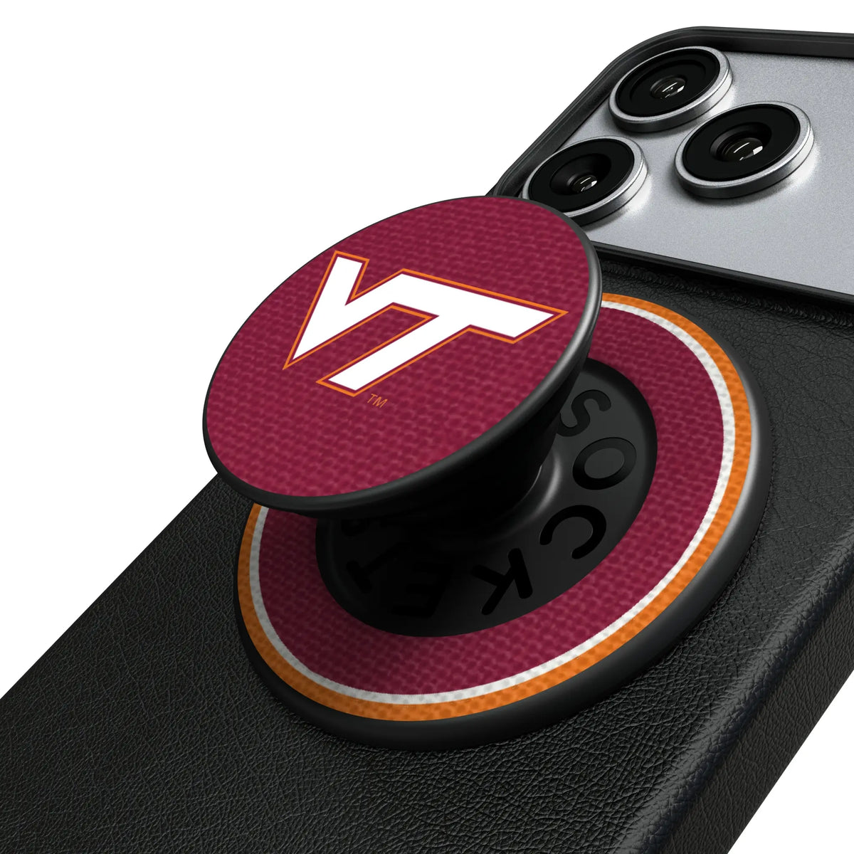 Virginia Tech Hokies Stripe Popsockets Round Magnetic