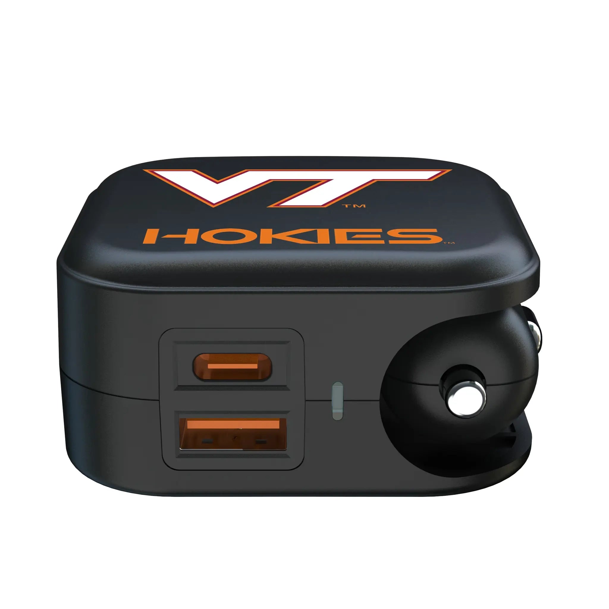 Virginia Tech Hokies Text Backdrop 2 in 1 USB A/C Charger