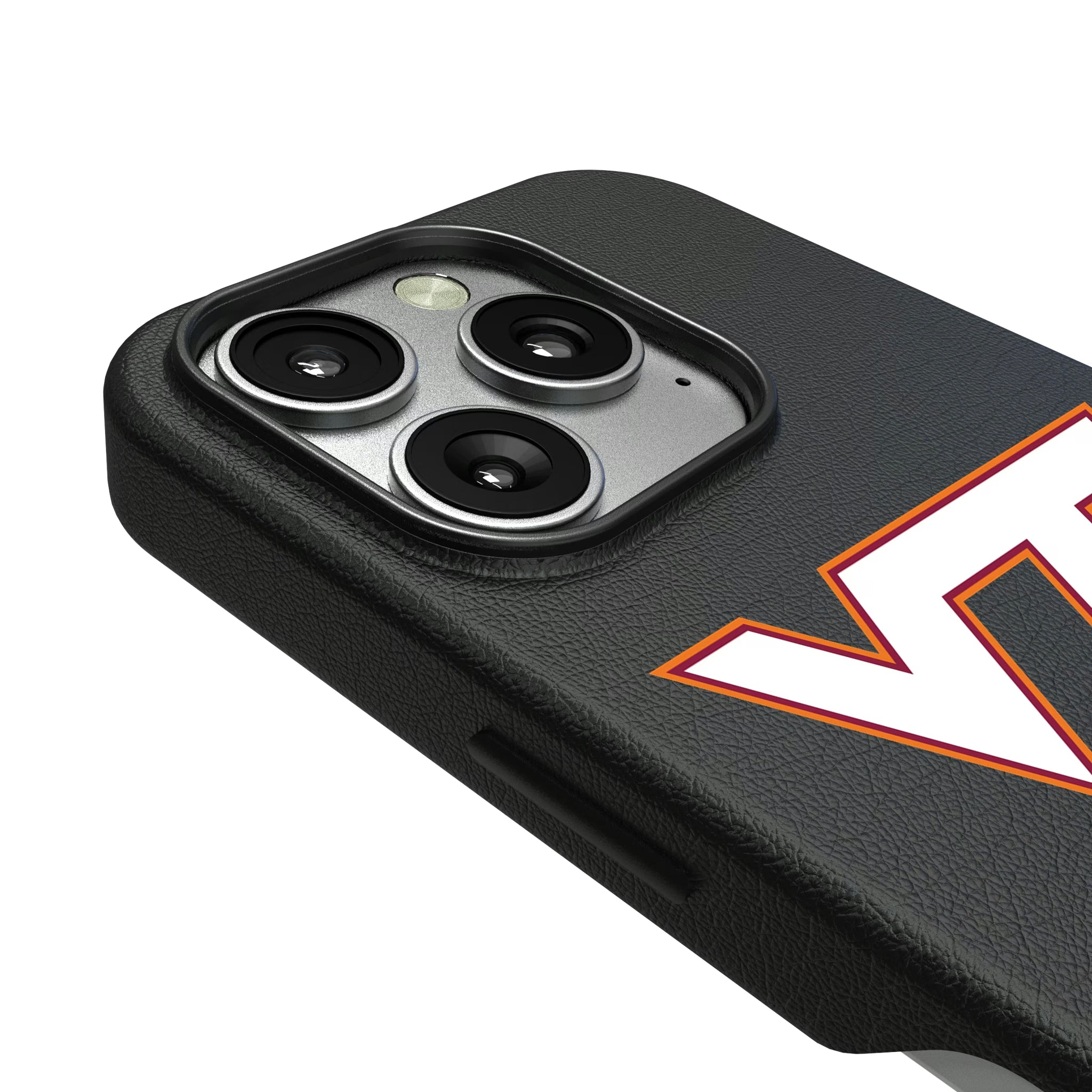 Virginia Tech Hokies Text Backdrop iPhone MagSafe Compatible Phone Case for Apple iPhone - Detail