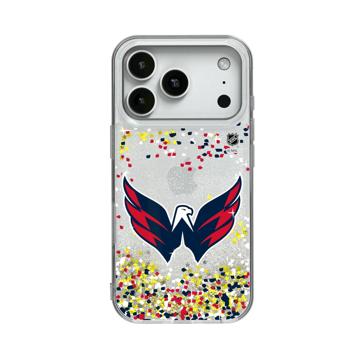 Washington Capitals Confetti Glitter Phone Case for Apple iPhone
