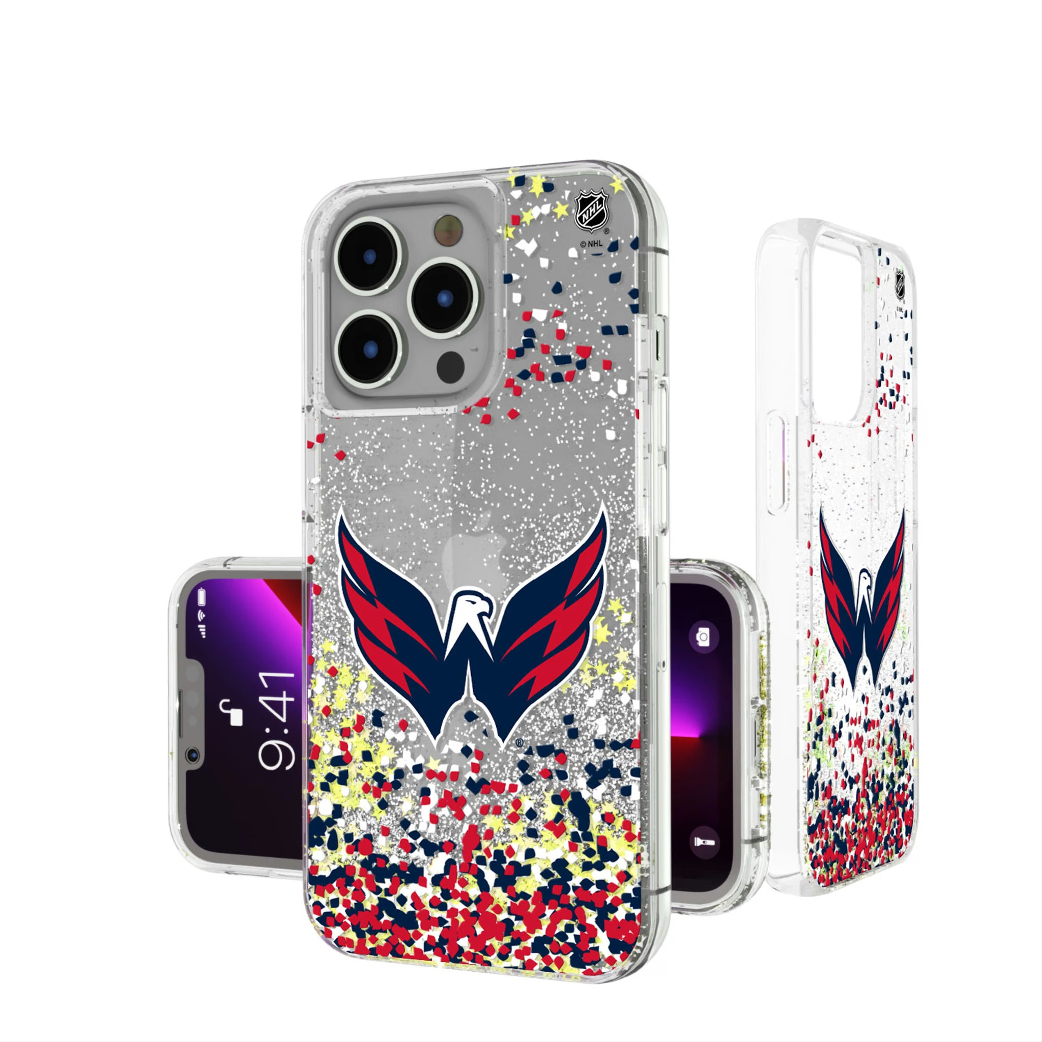 Washington Capitals Confetti iPhone Glitter Phone Case for Apple iPhone