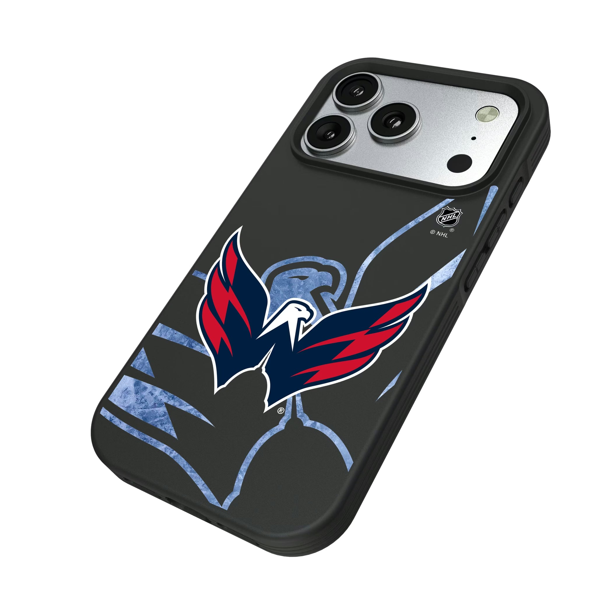 Washington Capitals Ice Tilt iPhone Bump Phone Case for Apple iPhone - Isometric View#Device_iPhone 17 Pro