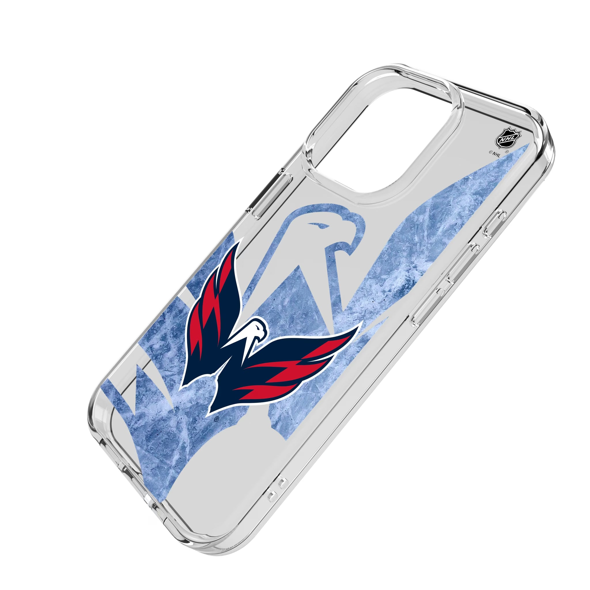 Washington Capitals Ice Tilt iPhone Clear Phone Case for Apple iPhone - Isometric View