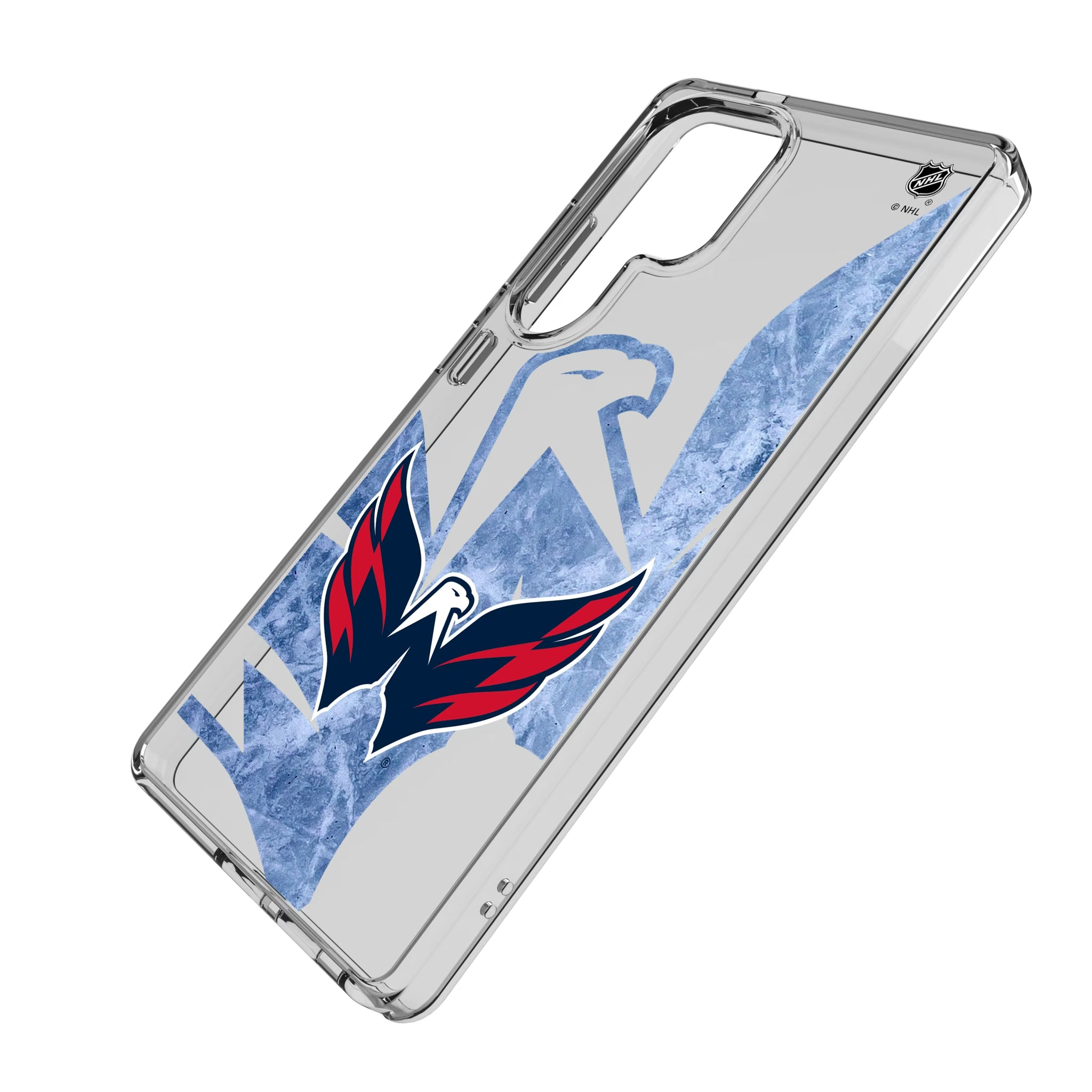 Washington Capitals Ice Tilt Galaxy Clear Phone Case for Samsung Galaxy - Isometric View
