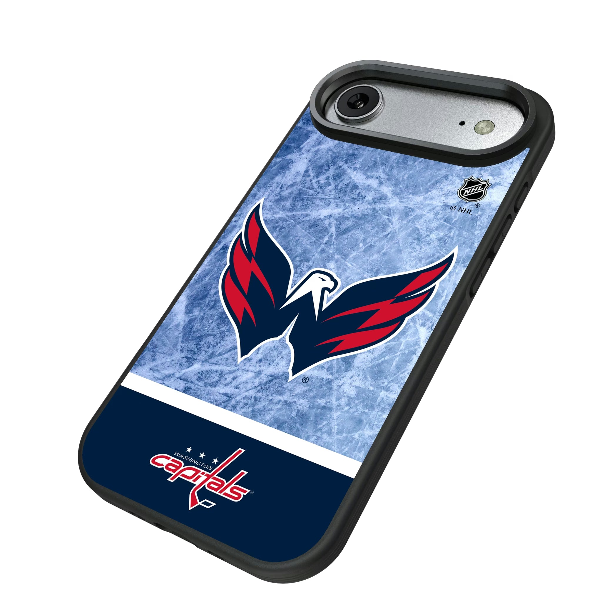 Washington Capitals Ice Wordmark iPhone Bump Phone Case for Apple iPhone - Isometric View#Device_iPhone Air