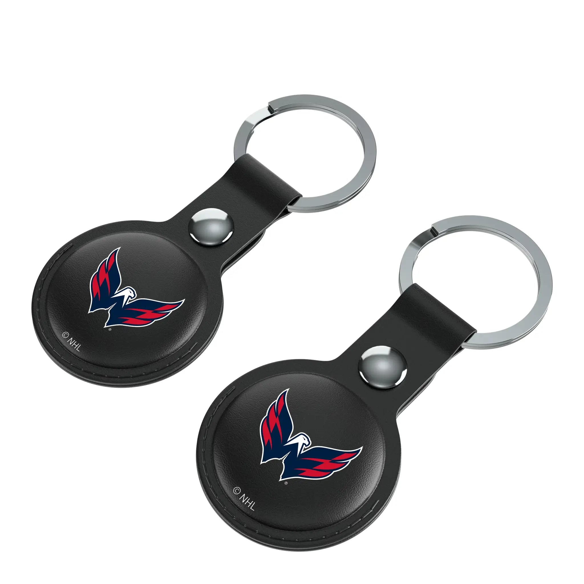 Washington Capitals Insignia AirTag Black Airtag Holder 2-Pack - Isometric View