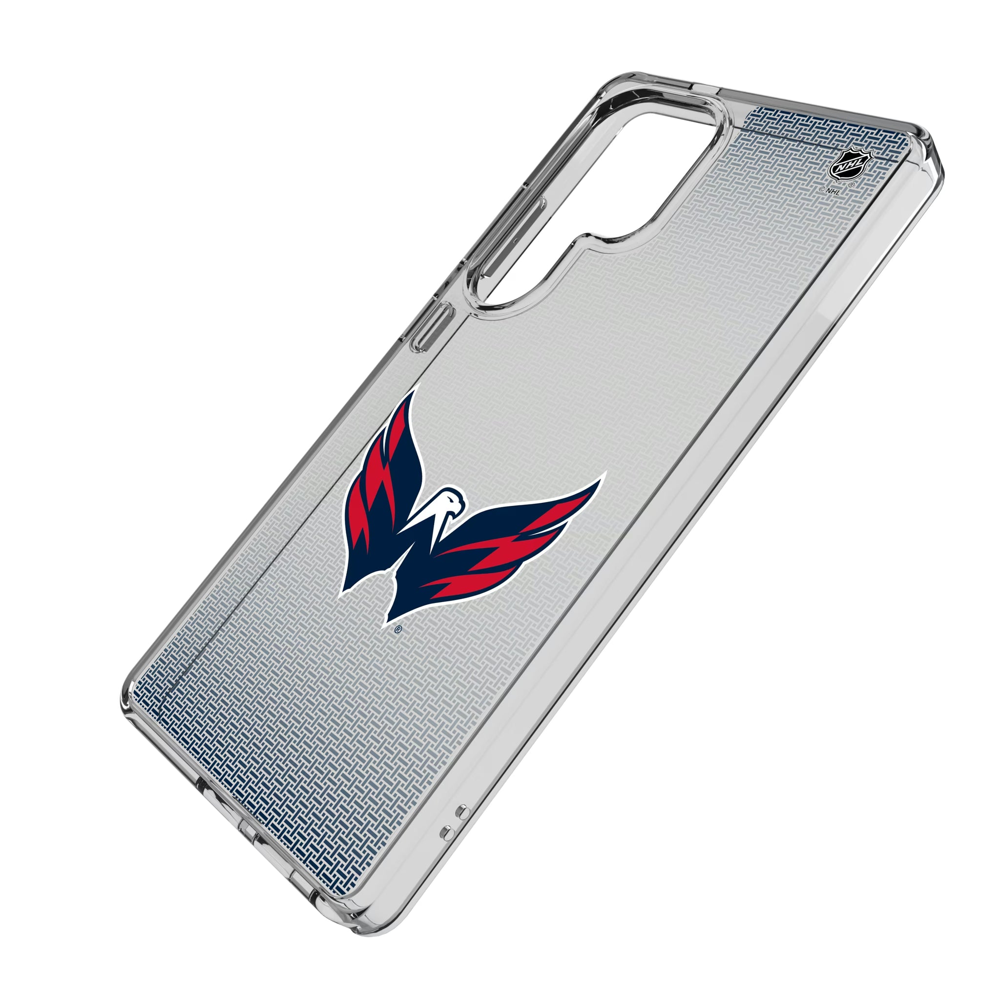 Washington Capitals Linen Galaxy Clear Phone Case for Samsung Galaxy - Isometric View