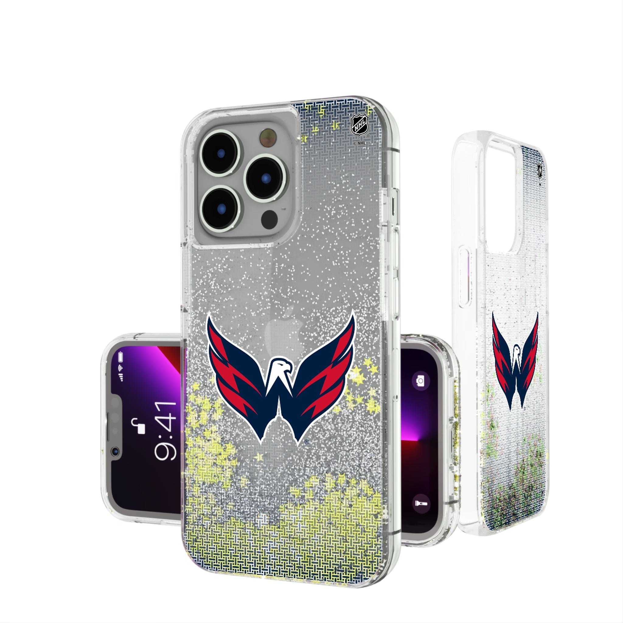 Washington Capitals Linen iPhone Glitter Phone Case for Apple iPhone