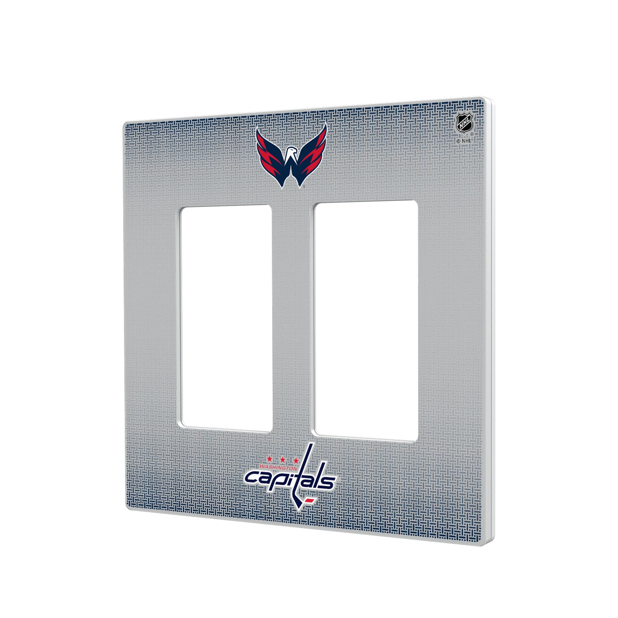 Washington Capitals Linen Hidden-Screw Light Switch Plate#Style_Double Rocker