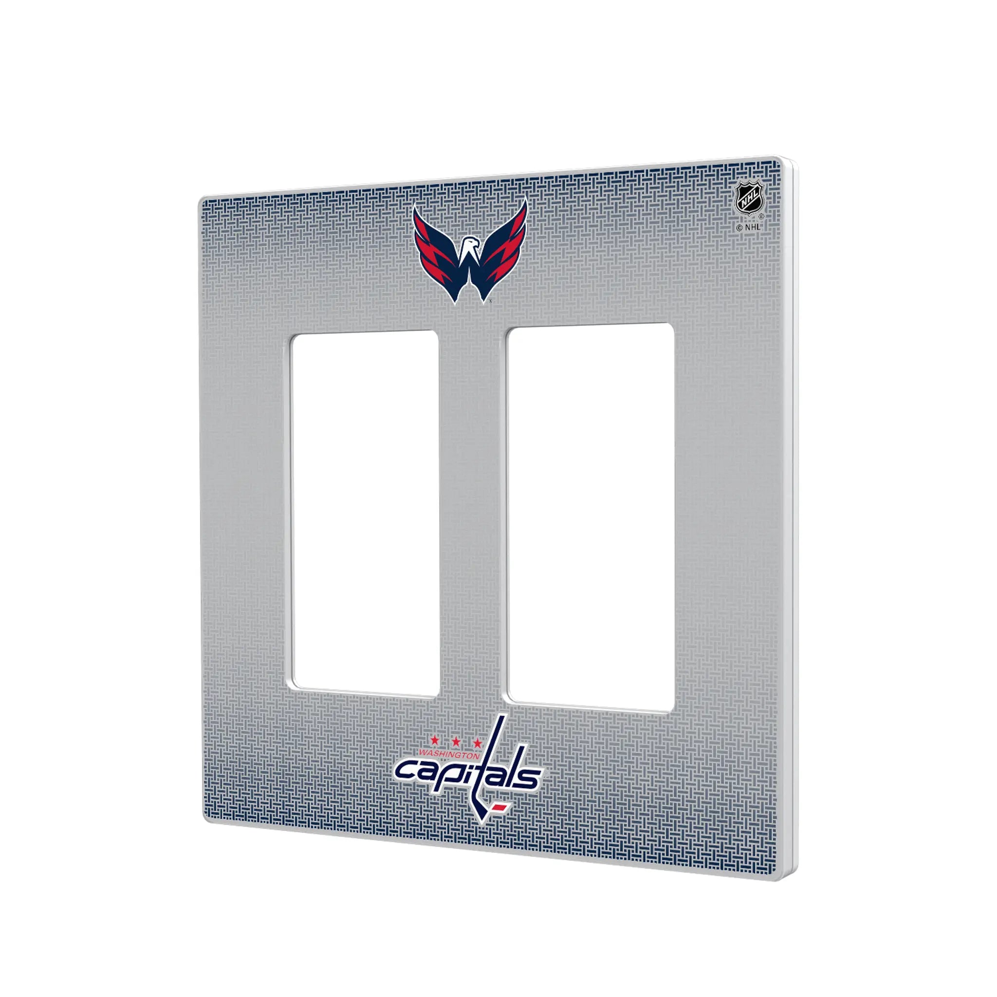 Washington Capitals Linen Hidden-Screw Light Switch Plate#Style_Double Rocker
