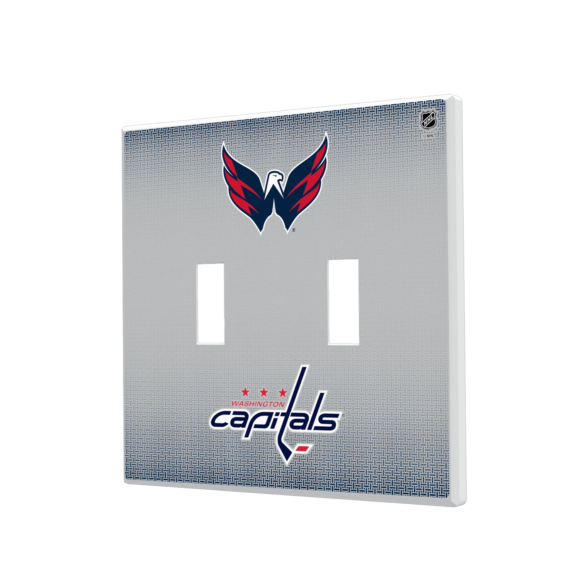 Washington Capitals Linen Hidden-Screw Light Switch Plate#Style_Double Toggle