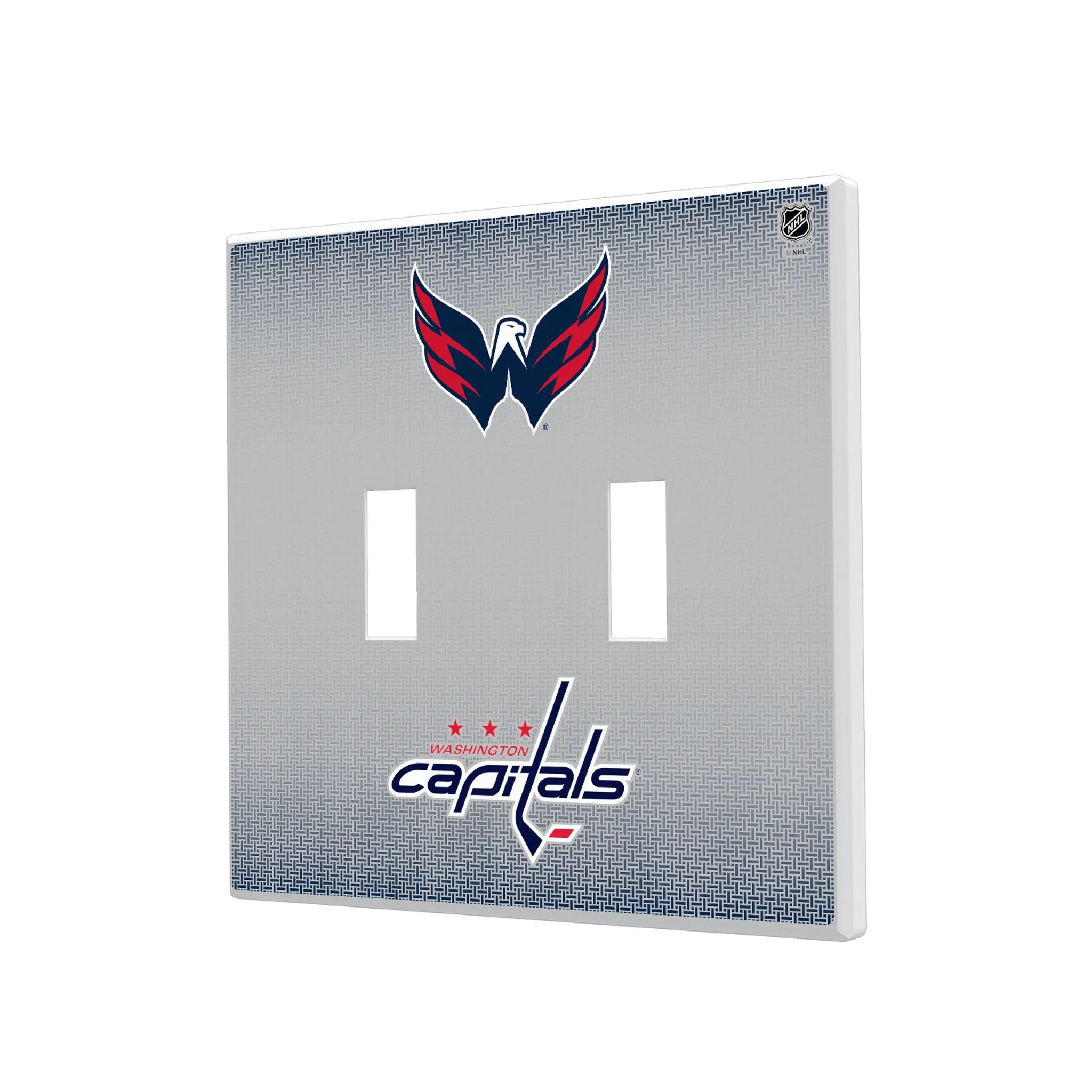 Washington Capitals Linen Hidden-Screw Light Switch Plate#Style_Double Toggle
