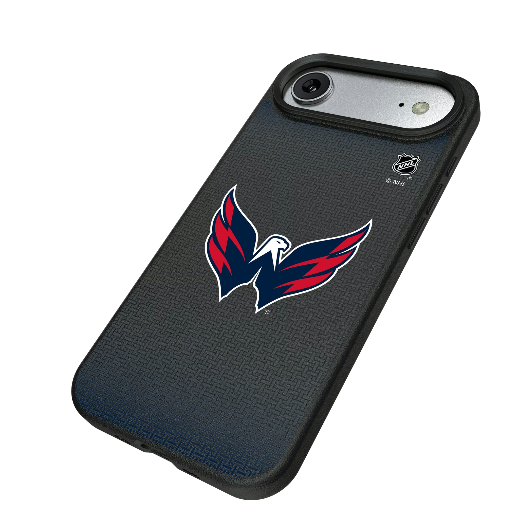 Washington Capitals Linen iPhone MagSafe Compatible Phone Case for Apple iPhone - Isometric View#Device_iPhone Air