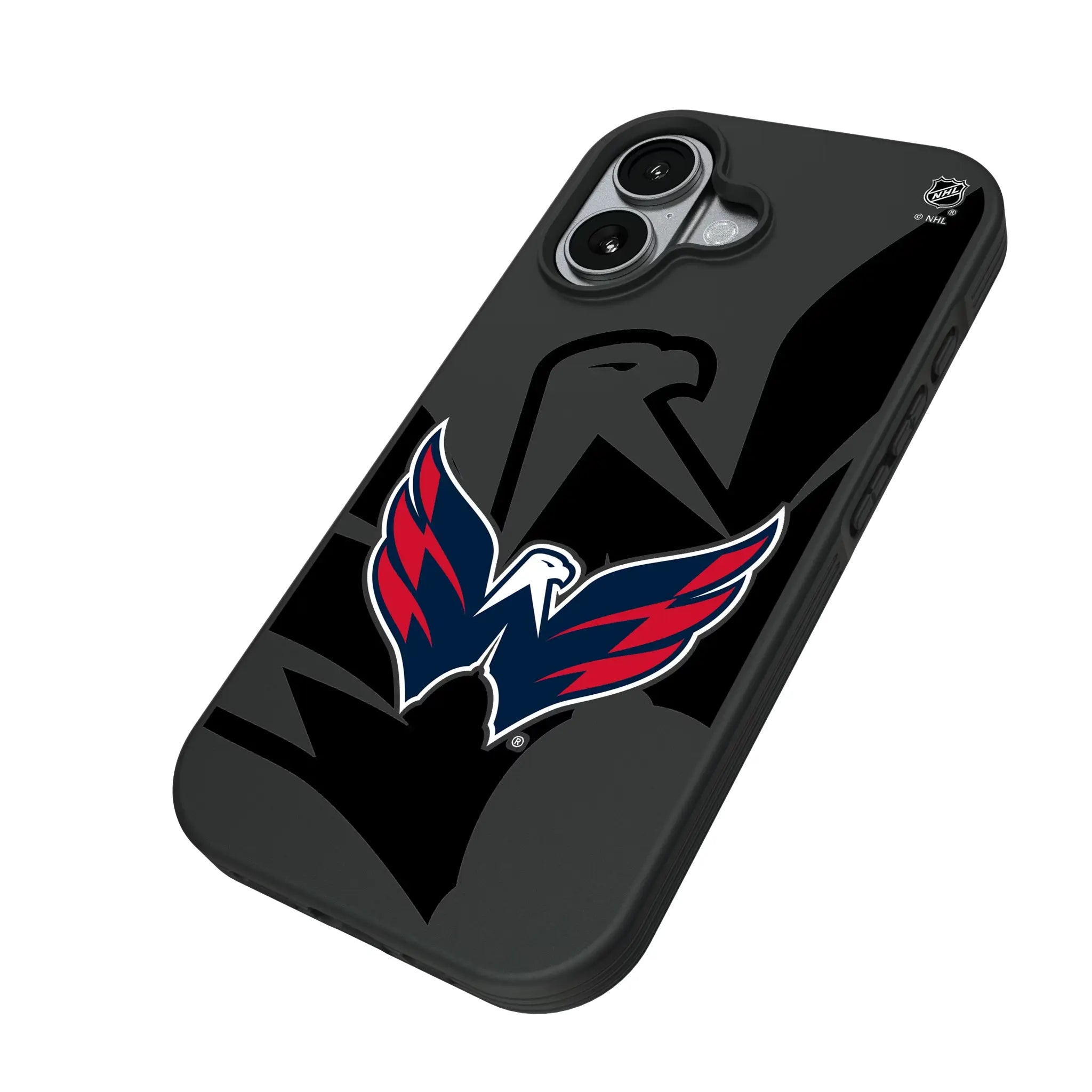 Washington Capitals Monocolor Tilt iPhone Bump Phone Case for Apple iPhone - Isometric View#Device_iPhone 17
