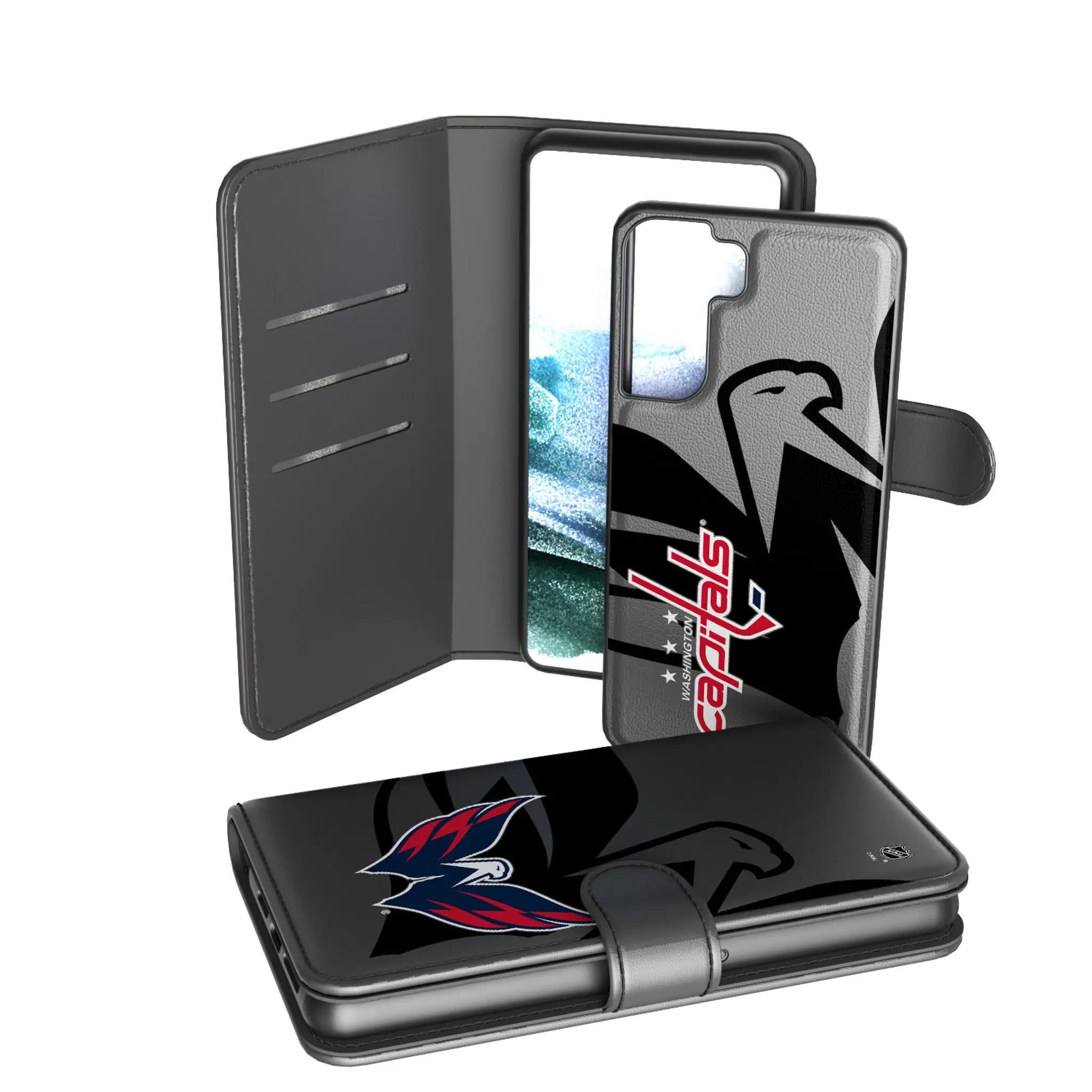 Washington Capitals Monocolor Tilt Galaxy Wallet Phone Case for Samsung Galaxy