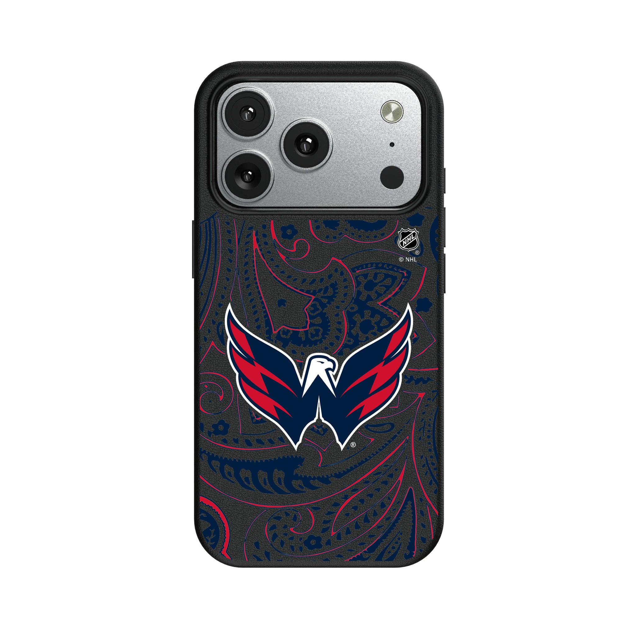 Washington Capitals Paisley iPhone MagSafe Compatible Phone Case for Apple iPhone#Device_iPhone 17 Pro