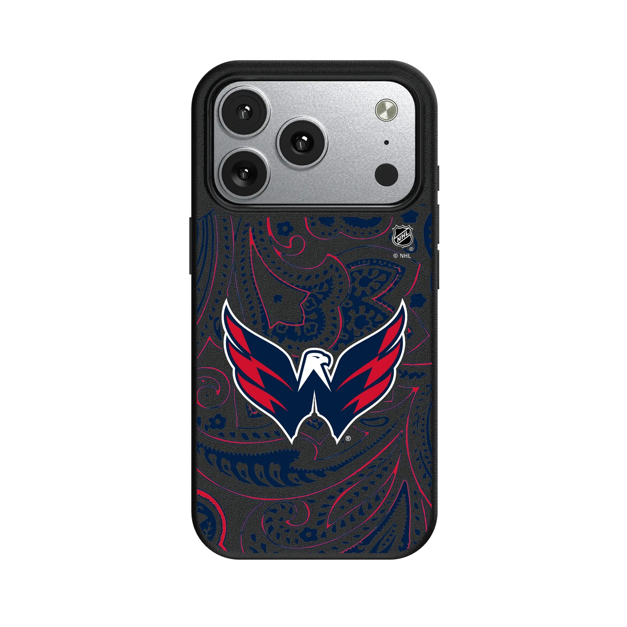 Washington Capitals Paisley iPhone MagSafe Compatible Phone Case for Apple iPhone#Device_iPhone 17 Pro