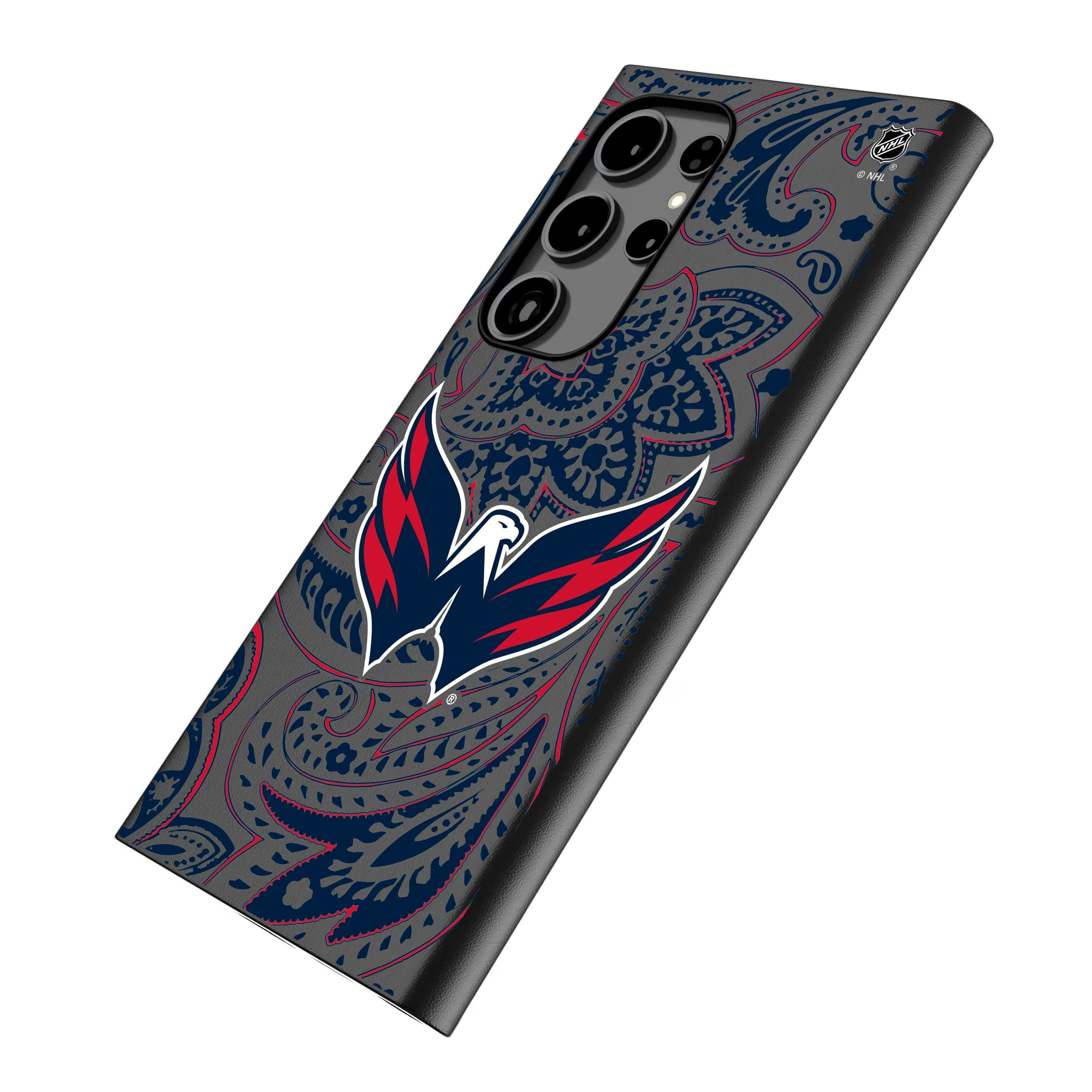 Washington Capitals Paisley Galaxy MagSafe Compatible Phone Case for Samsung Galaxy - Isometric View