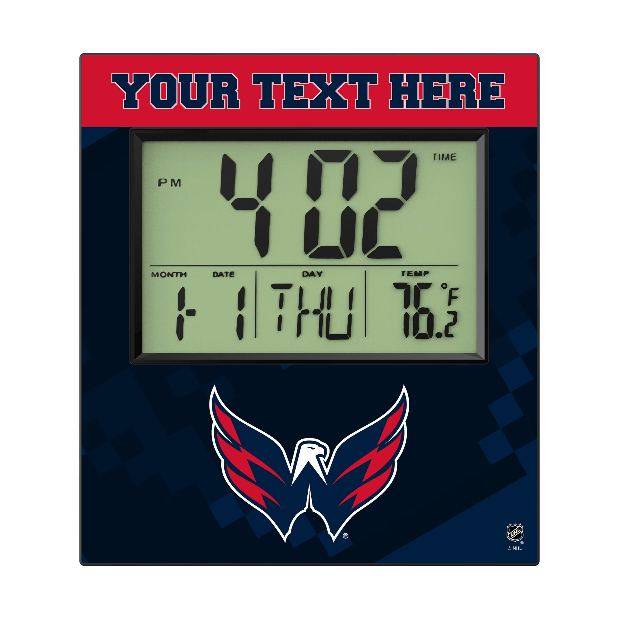 Washington Capitals Personalized Color Block Wall Clock
