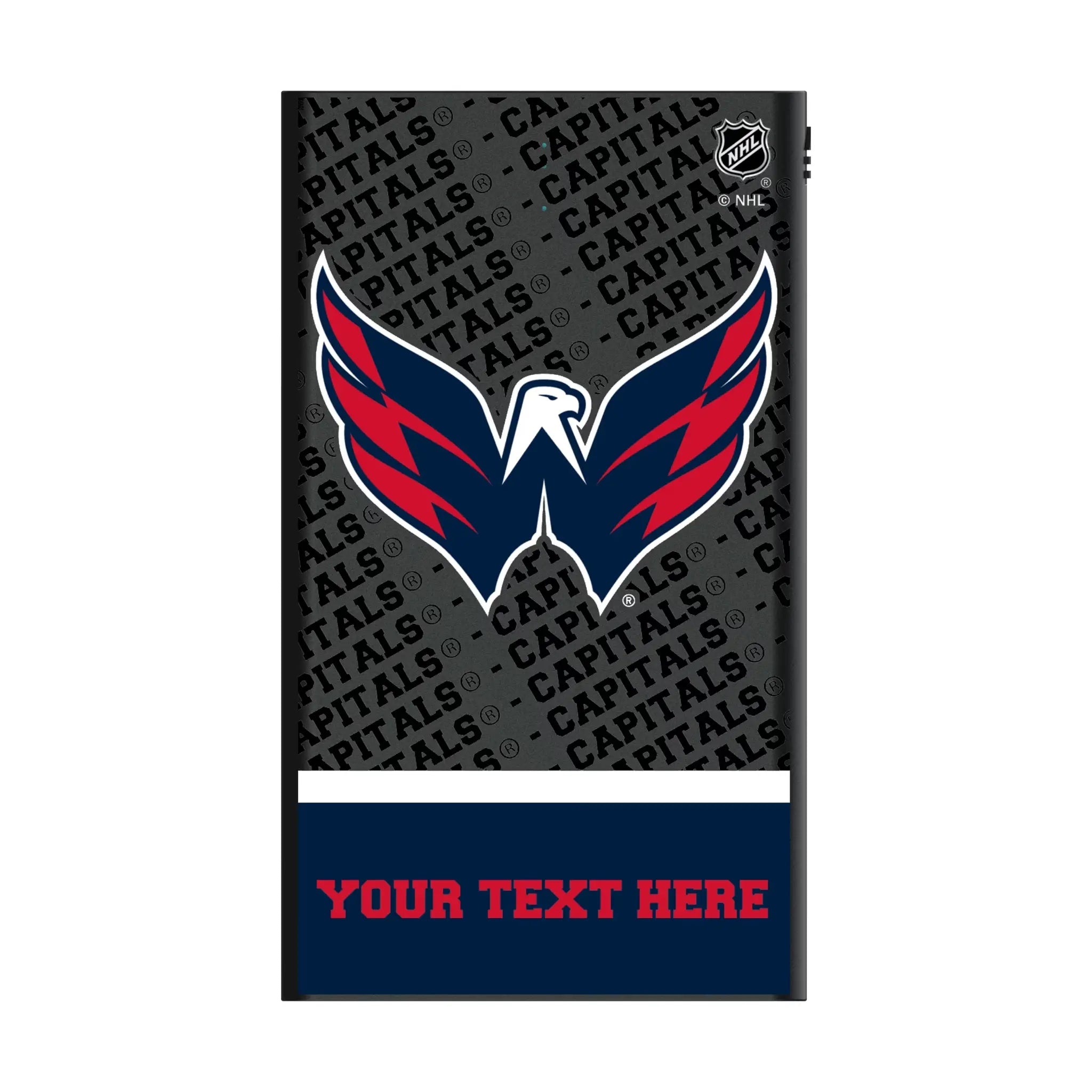 Washington Capitals Personalized EndZone Plus 5000mAh Flat Power Bank