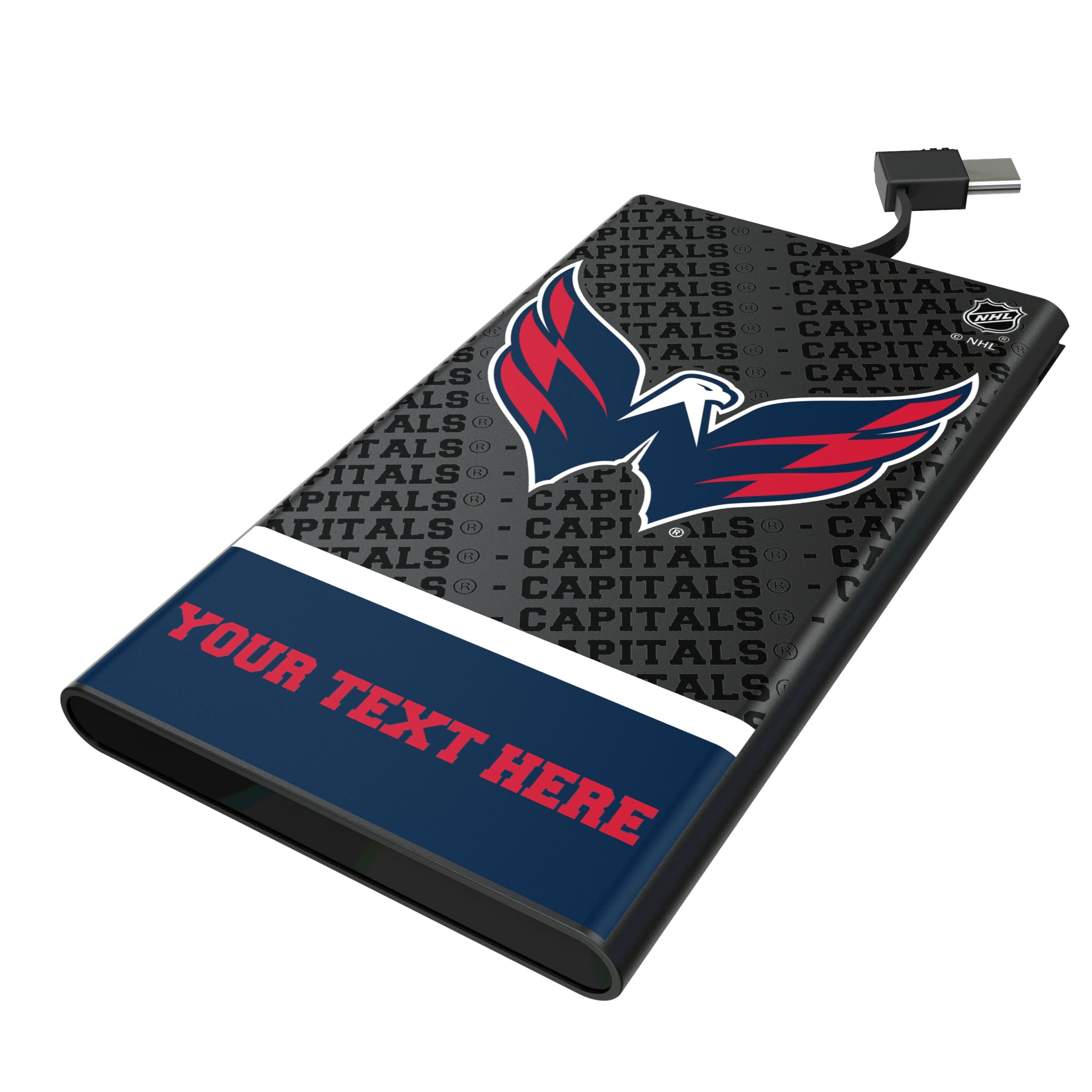 Washington Capitals Personalized EndZone Plus 5000mAh Flat Powerbank