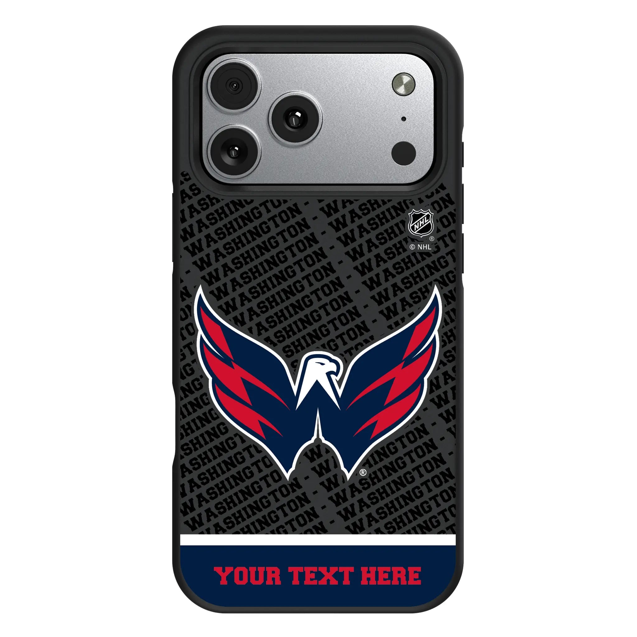 Washington Capitals Personalized EndZone Plus iPhone Bump Phone Case for Apple iPhone#Device_iPhone 17 Pro Max