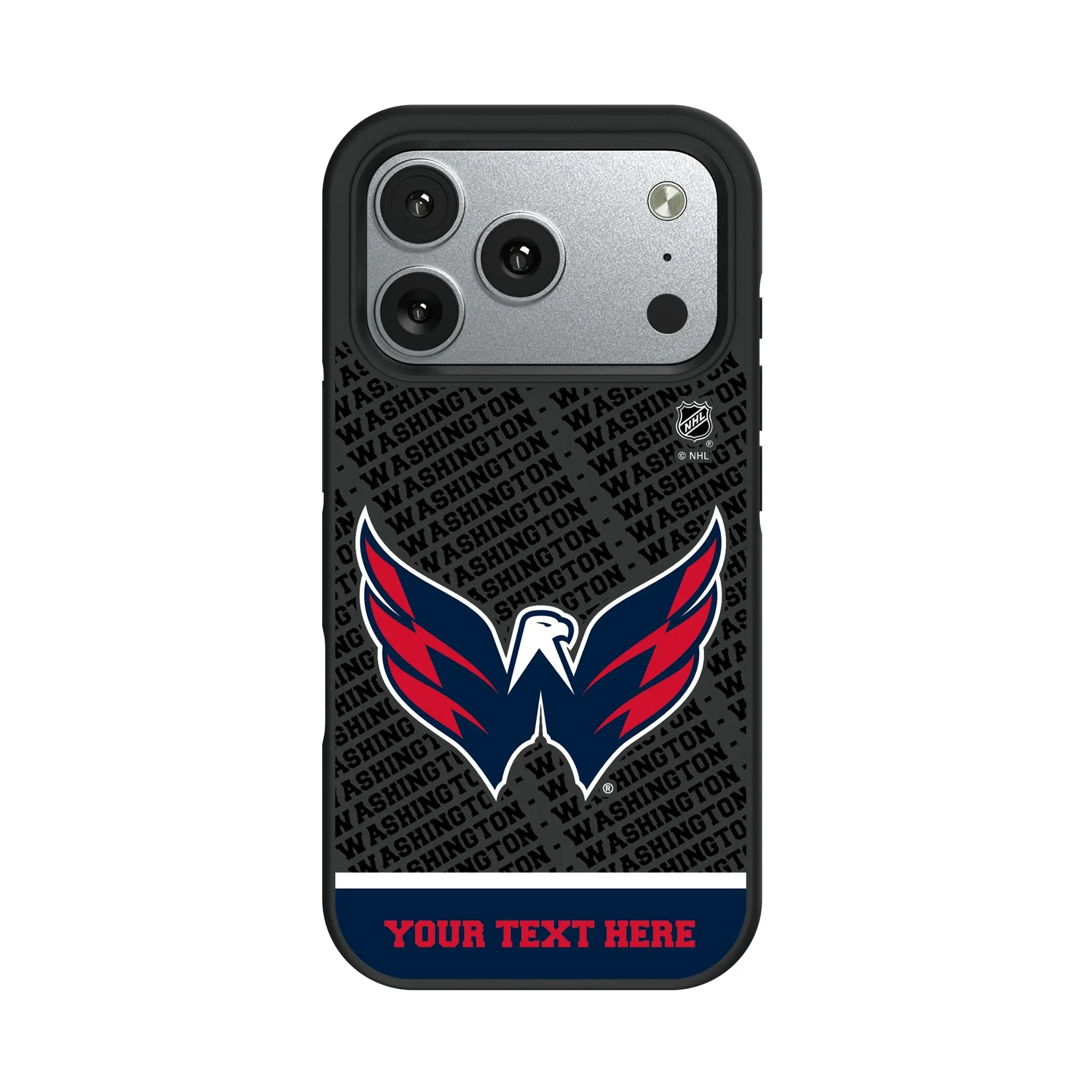 Washington Capitals Personalized EndZone Plus iPhone Bump Phone Case for Apple iPhone#Device_iPhone 17 Pro