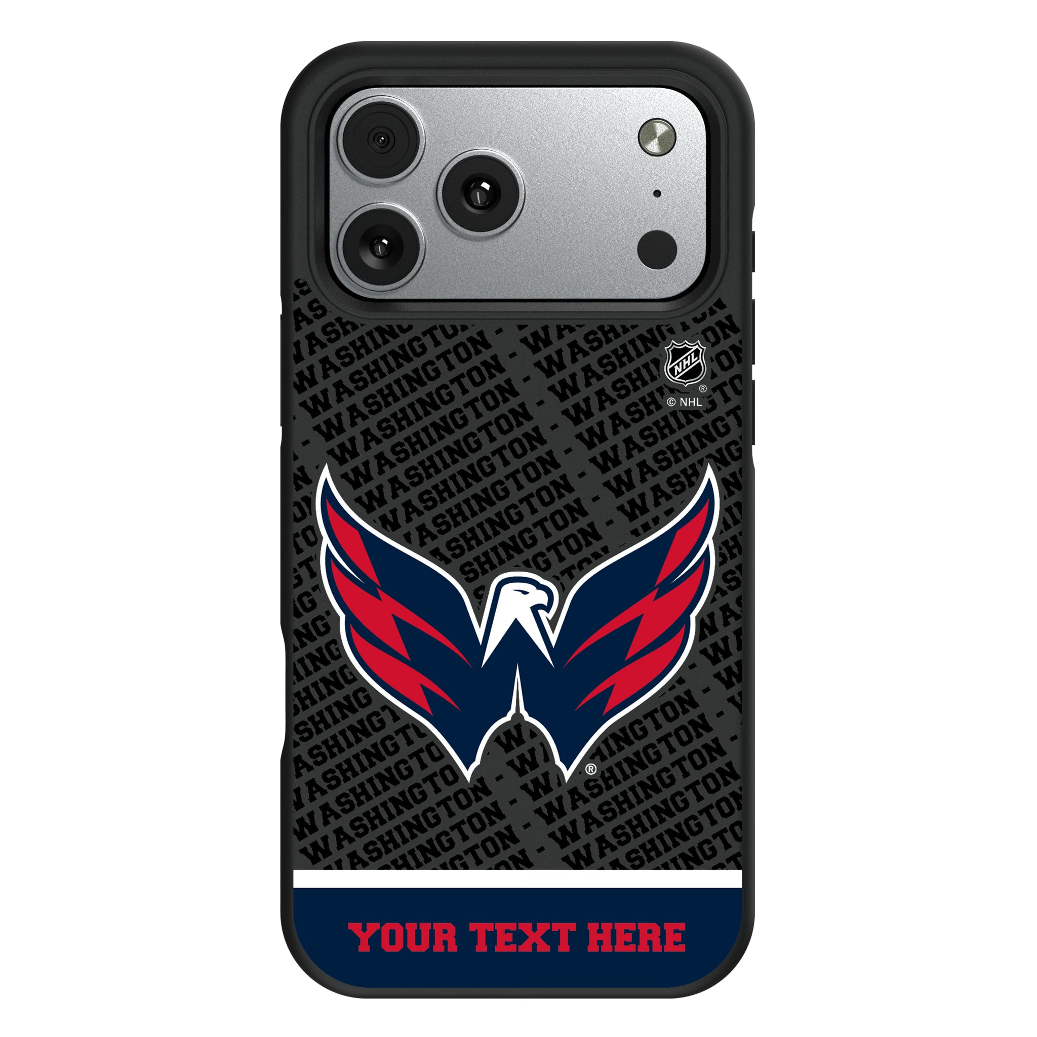Washington Capitals Personalized EndZone Plus iPhone Bump Phone Case for Apple iPhone#Device_iPhone 17 Pro Max