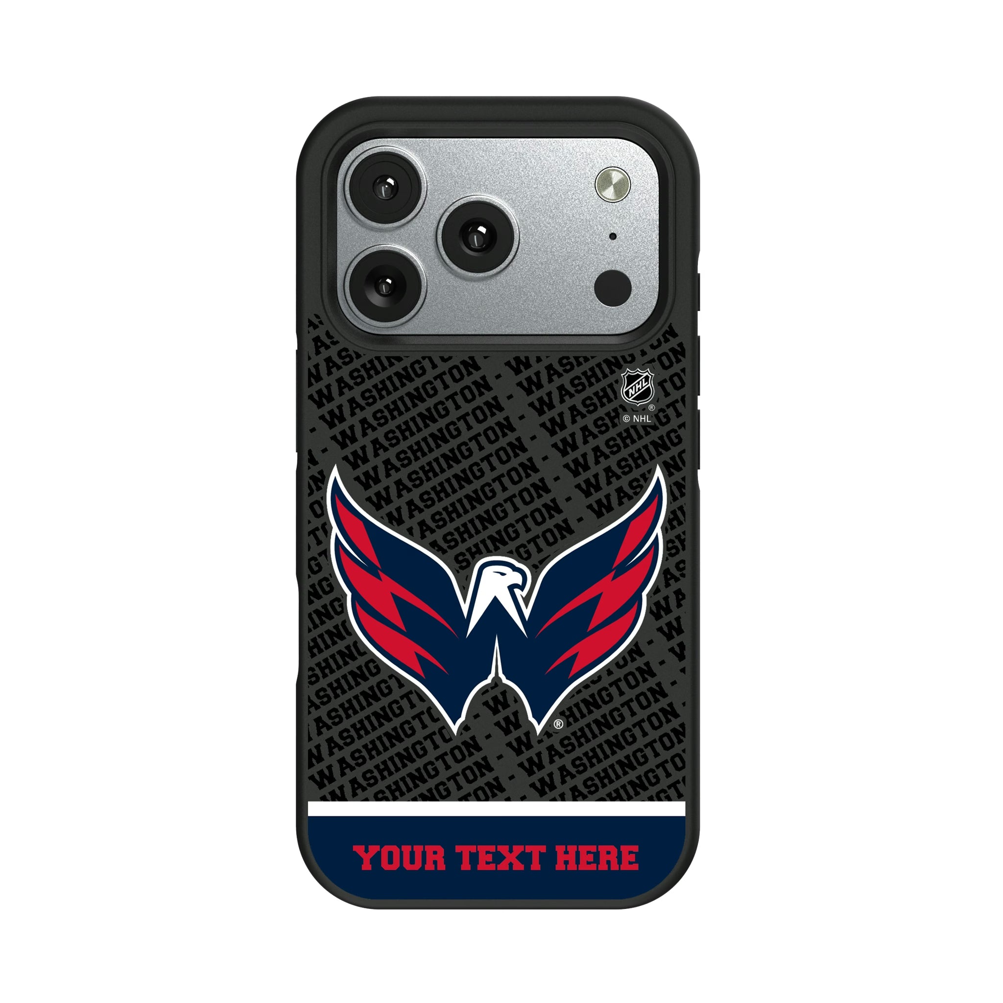 Washington Capitals Personalized EndZone Plus iPhone Bump Phone Case for Apple iPhone#Device_iPhone 17 Pro