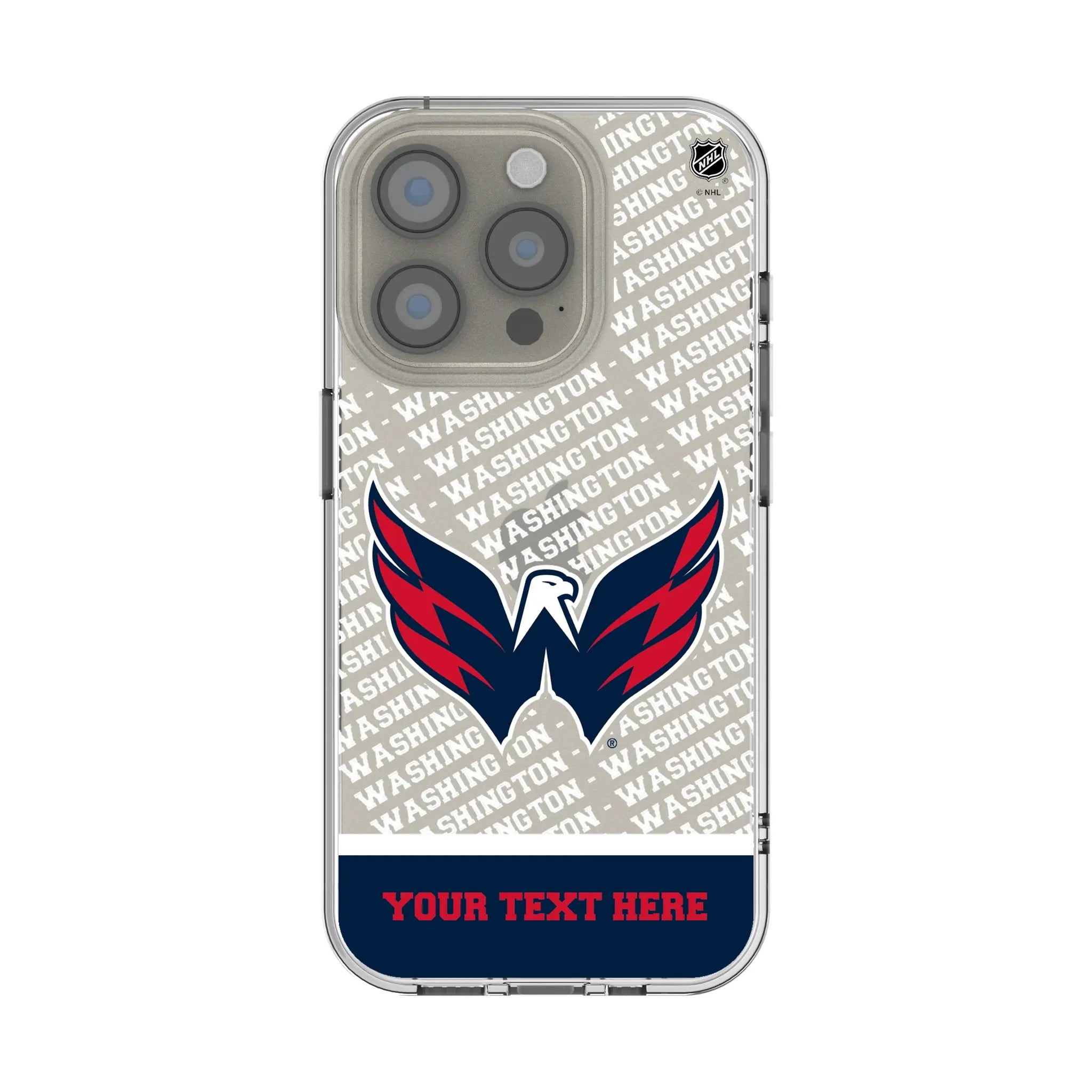 Washington Capitals Personalized EndZone Plus iPhone Clear Phone Case for Apple iPhone