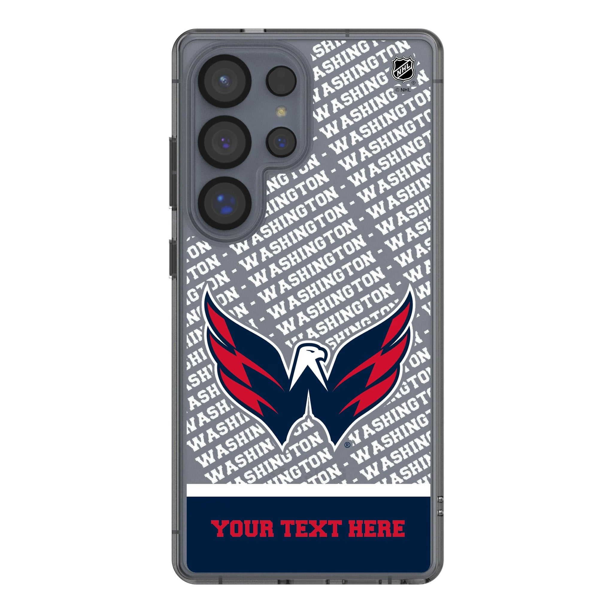 Washington Capitals Personalized EndZone Plus Galaxy Clear Phone Case for Samsung Galaxy