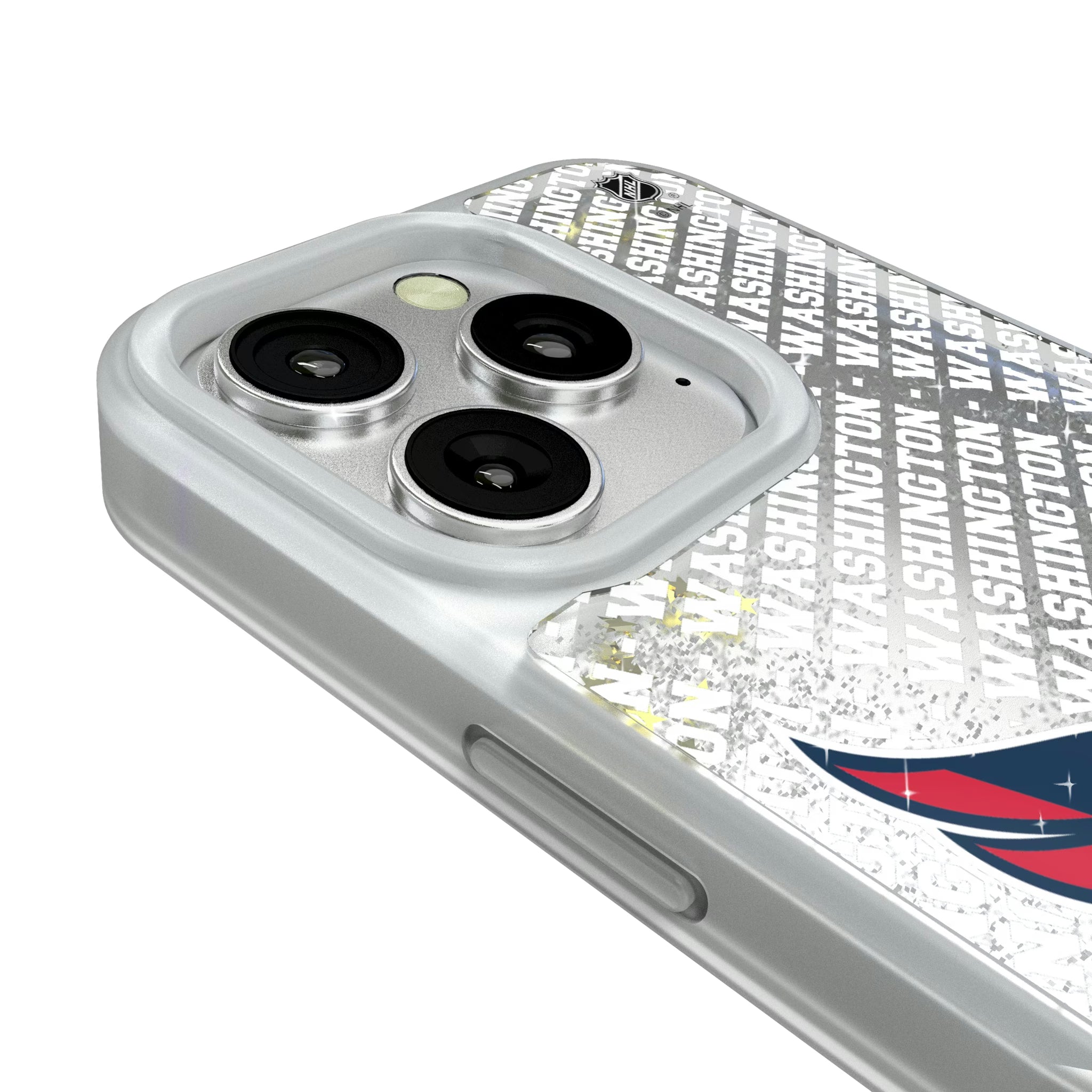 Washington Capitals Personalized EndZone Plus iPhone Glitter Phone Case for Apple iPhone - Detail#Device_iPhone 16 Pro
