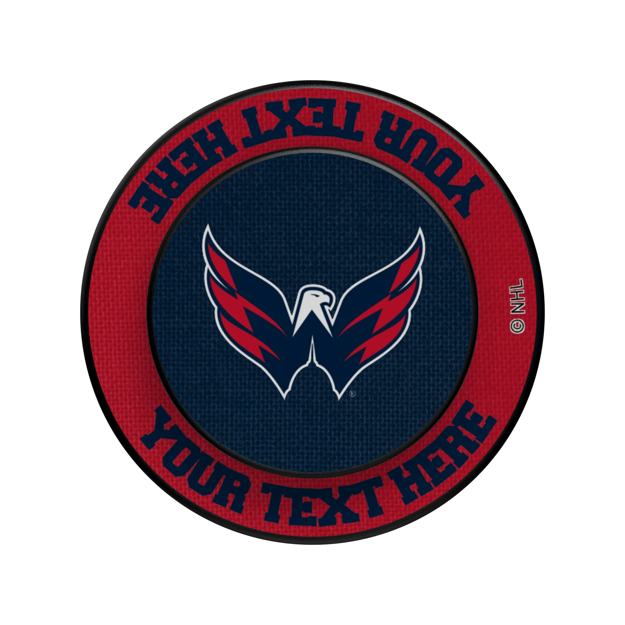 Washington Capitals Personalized Endzone Solid Popsockets Round Magnetic