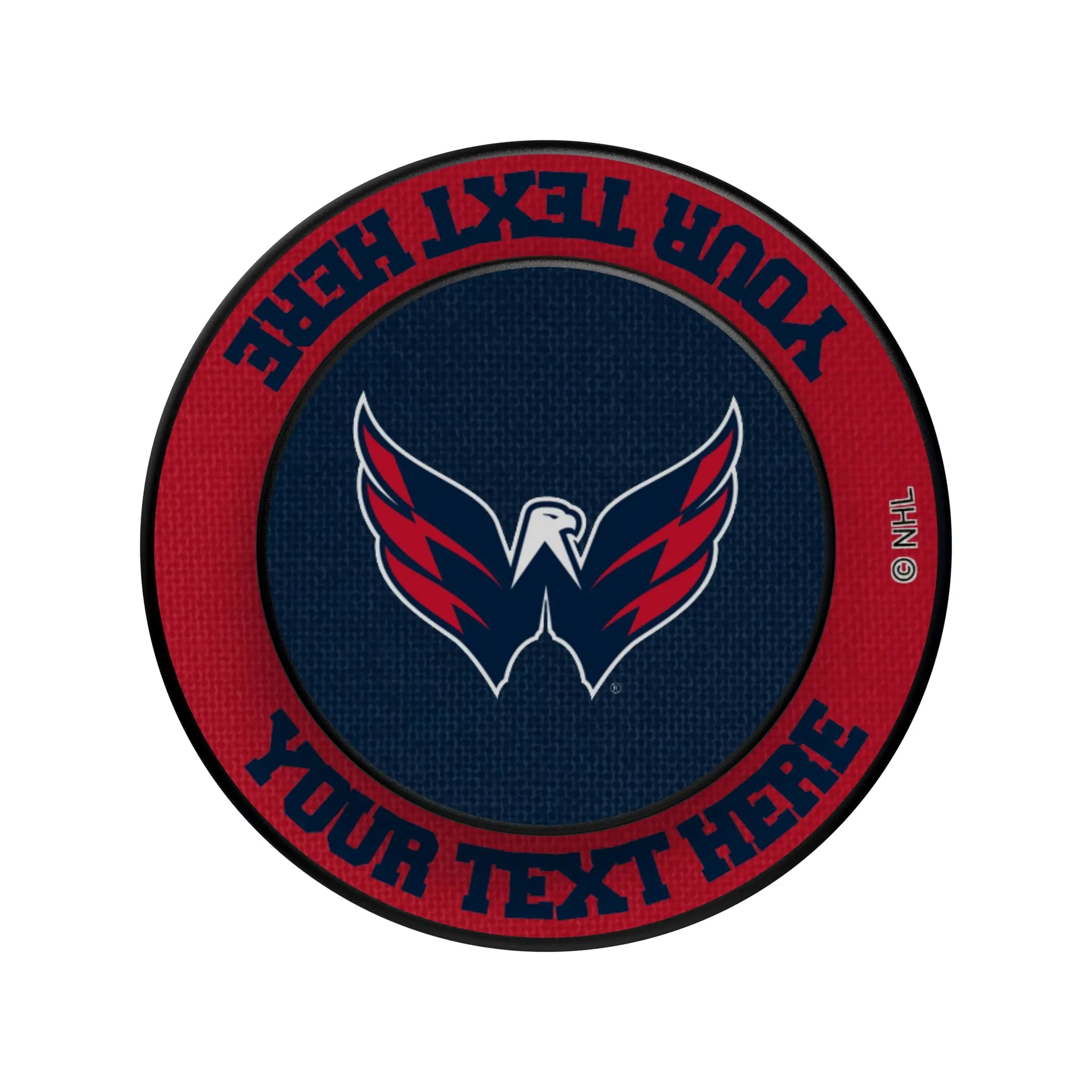 Washington Capitals Personalized Endzone Solid Popsockets Round Magnetic