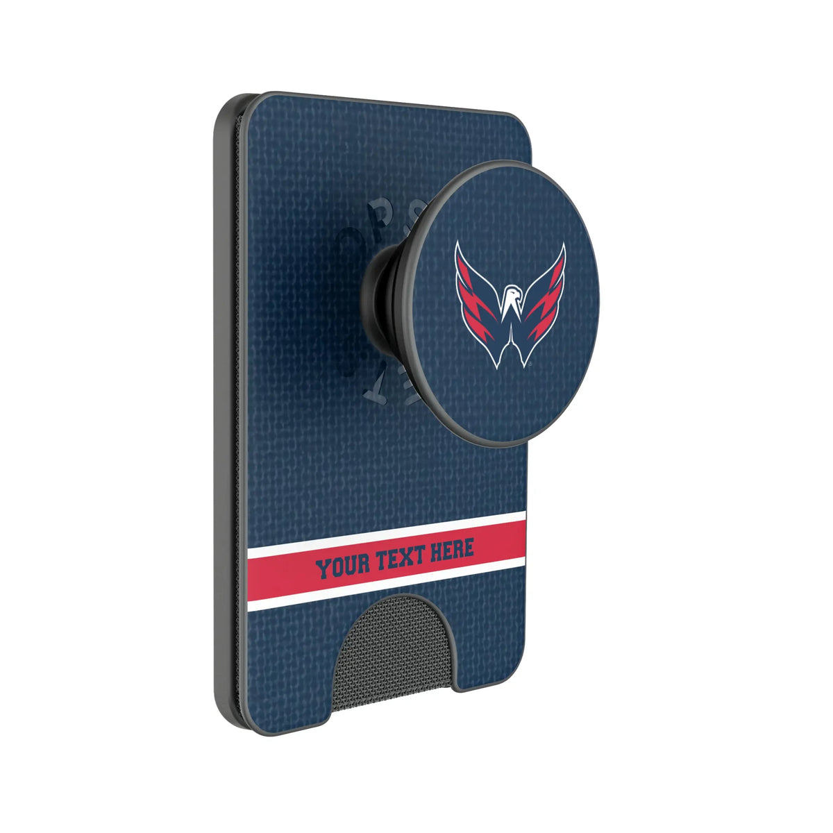 Washington Capitals Personalized Endzone Solid Popsockets Wallet Magnetic