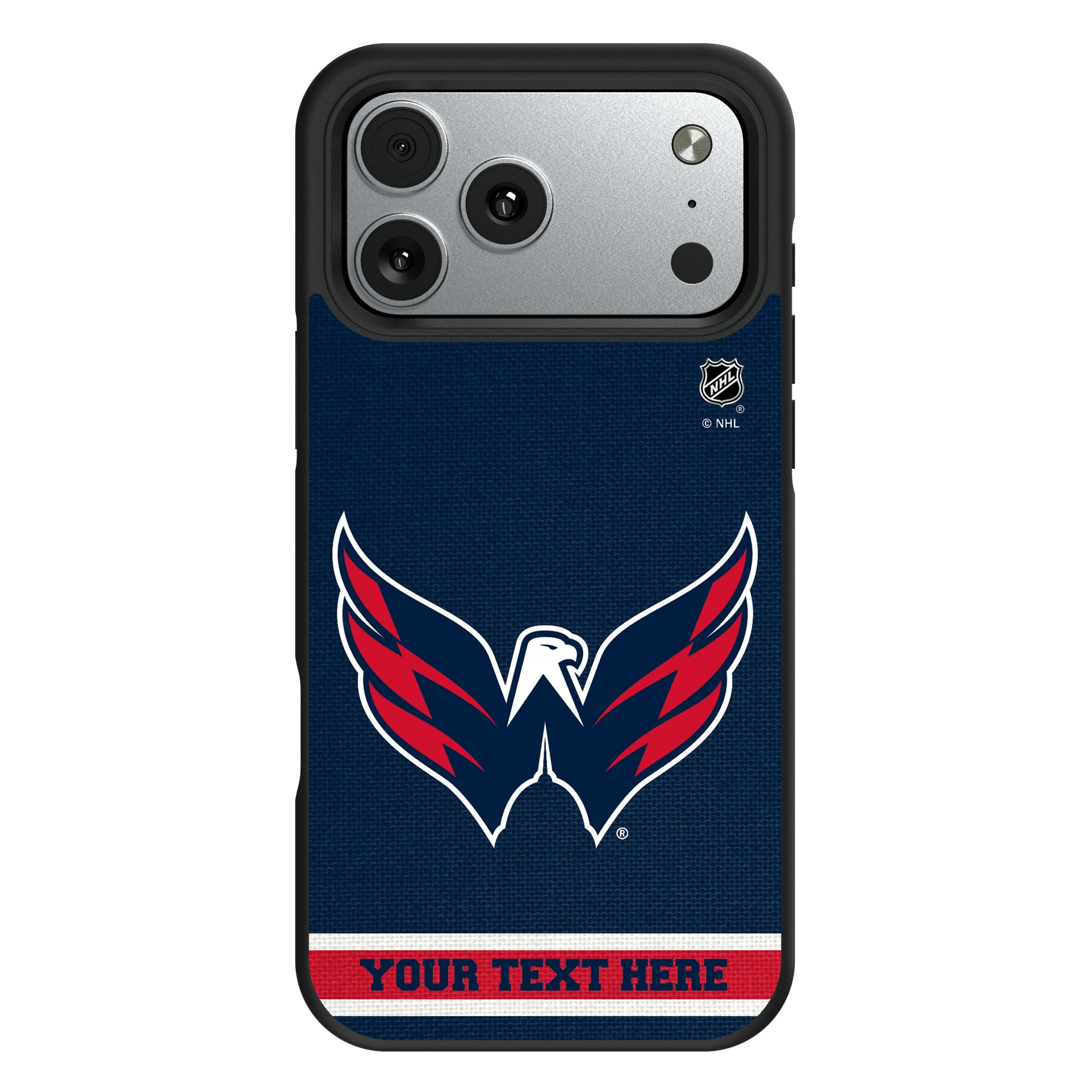 Washington Capitals Personalized Stripe iPhone Bump Phone Case for Apple iPhone#Device_iPhone 17 Pro Max