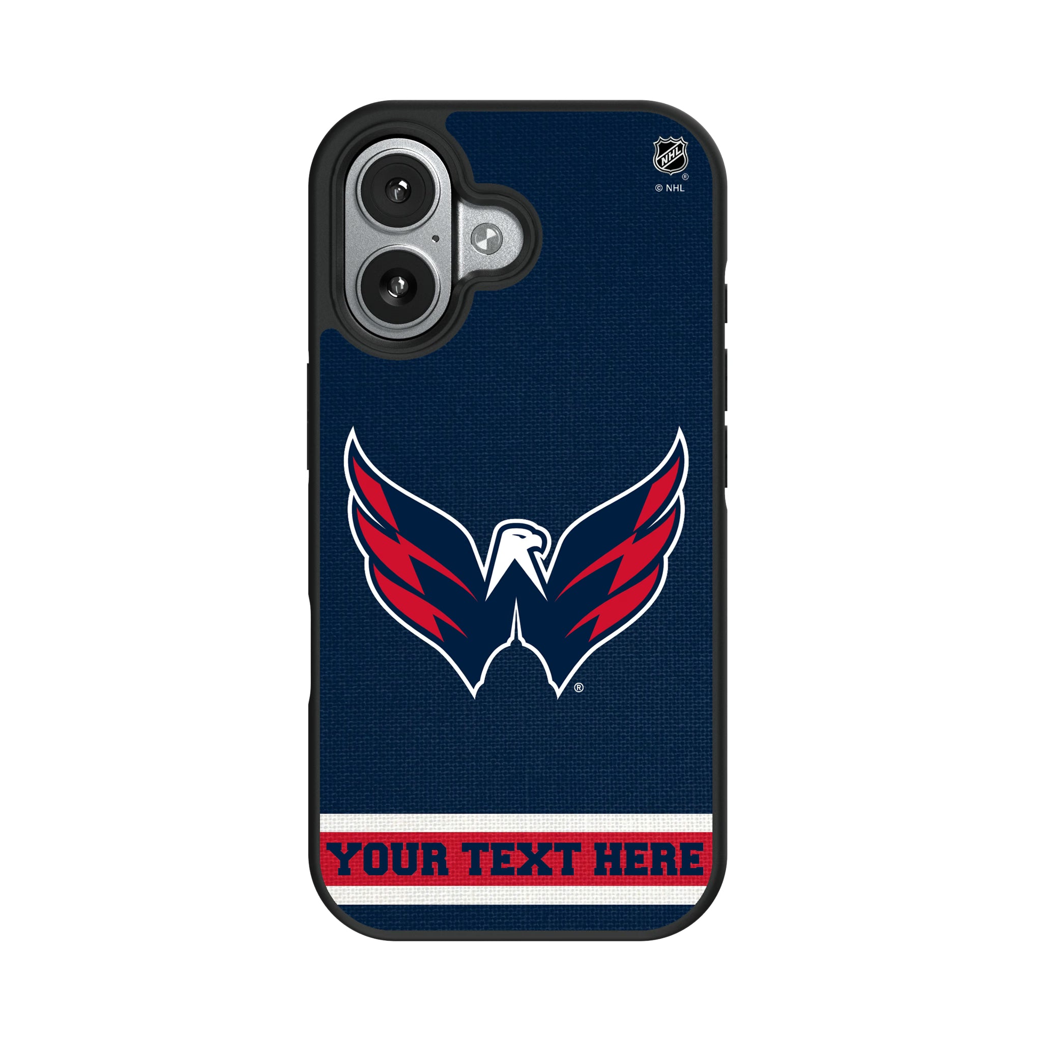 Washington Capitals Personalized Stripe iPhone Bump Phone Case for Apple iPhone#Device_iPhone 17
