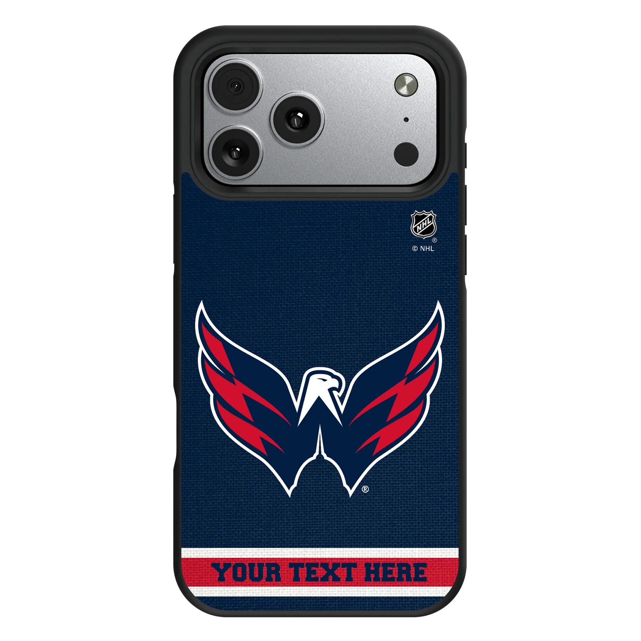Washington Capitals Personalized Stripe iPhone Bump Phone Case for Apple iPhone#Device_iPhone 17 Pro Max
